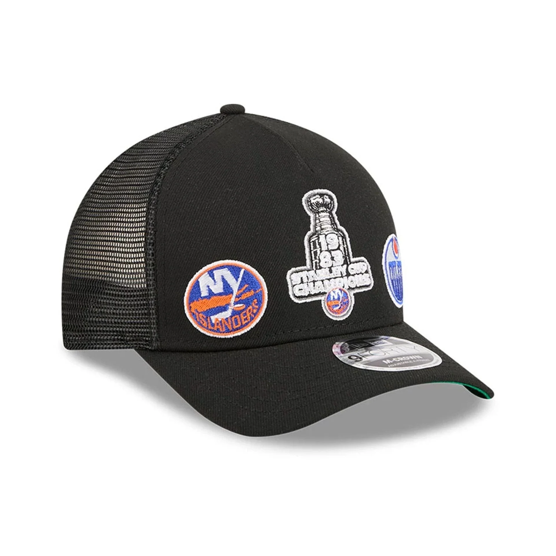 Islanders NHL Stanley Cup Black 9FORTY M-Crown A-Frame Trucker Adjustable Cap - Image 4