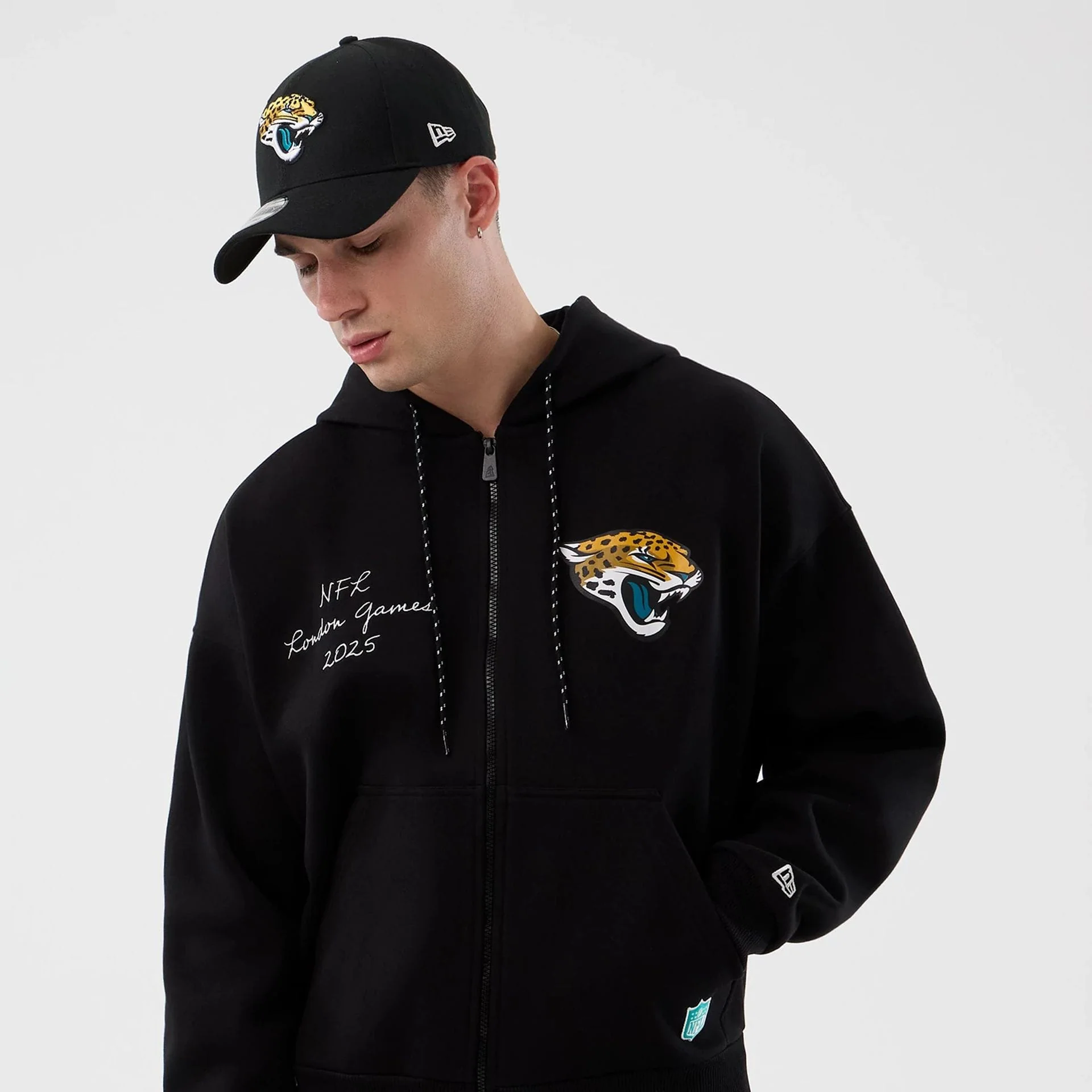 Jacksonville Jaguars NFL International Series Games Black Full Zip Hoodie - Image 5