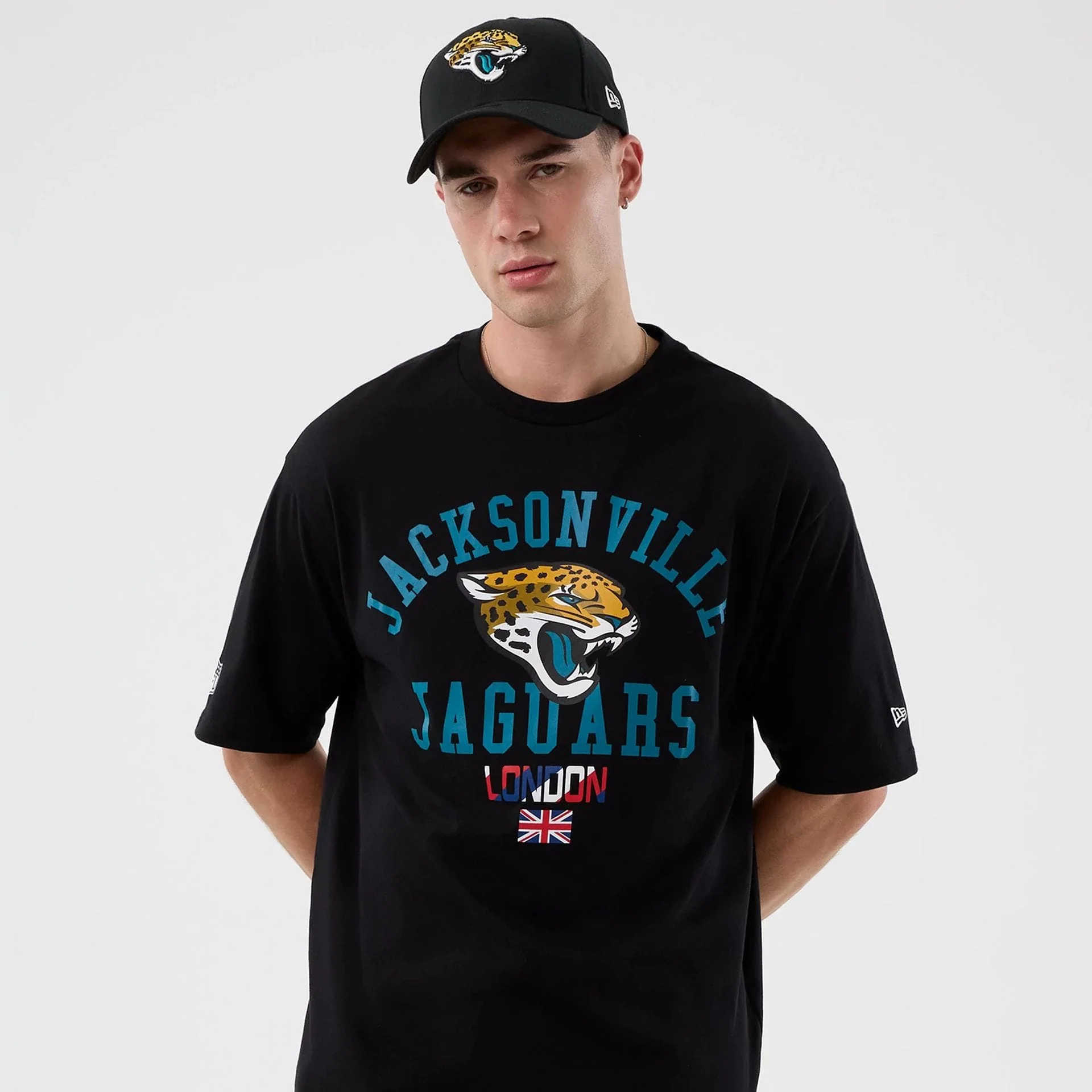 Jacksonville Jaguars NFL International Series Games Black Oversized T-Shirt - Image 7