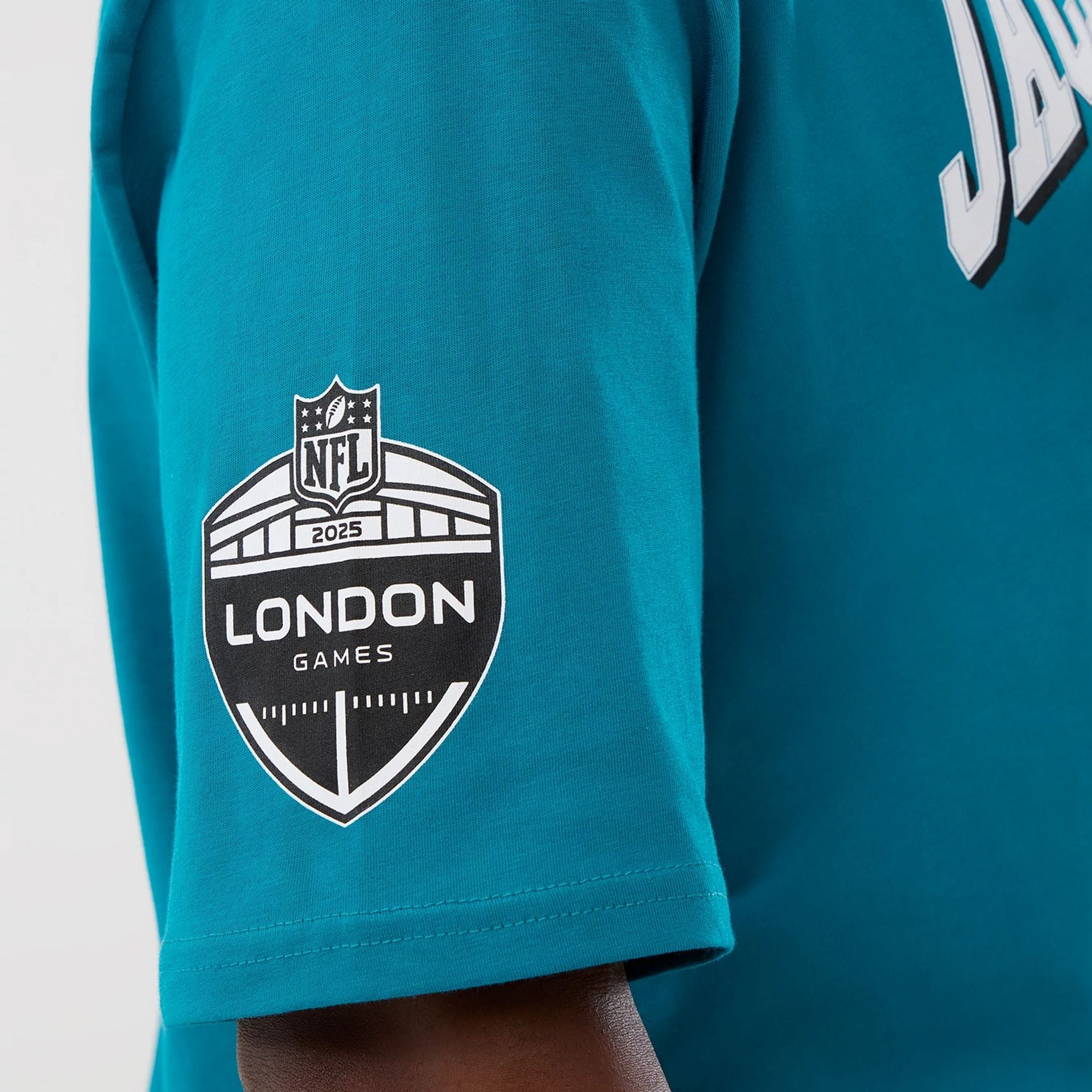 Jacksonville Jaguars NFL International Series Games Turquoise Oversized T-Shirt - Image 3