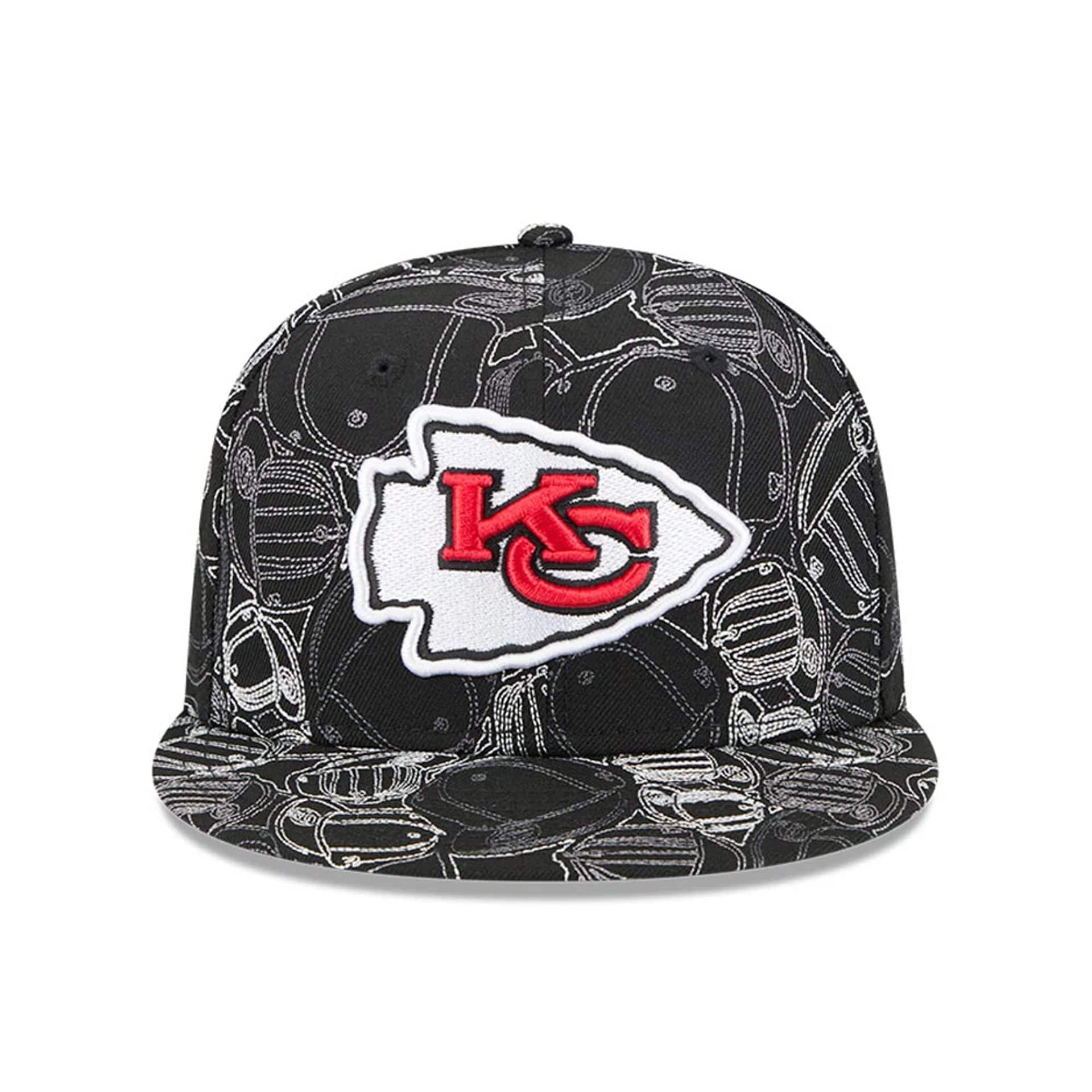 Kansas City Chiefs NFL Cap Scramble Black 59FIFTY Fitted Cap - Image 3