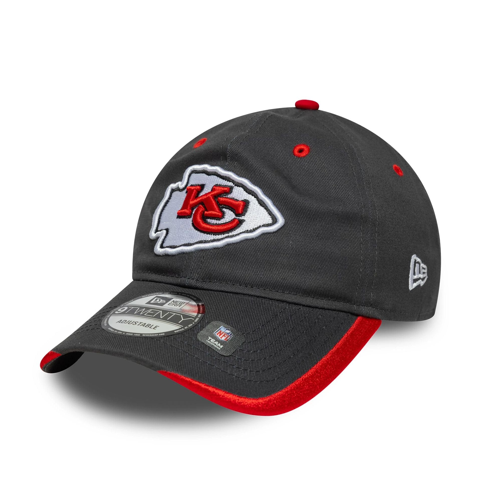 Kansas City Chiefs NFL Charcoal 9TWENTY Adjustable Cap - Image 3