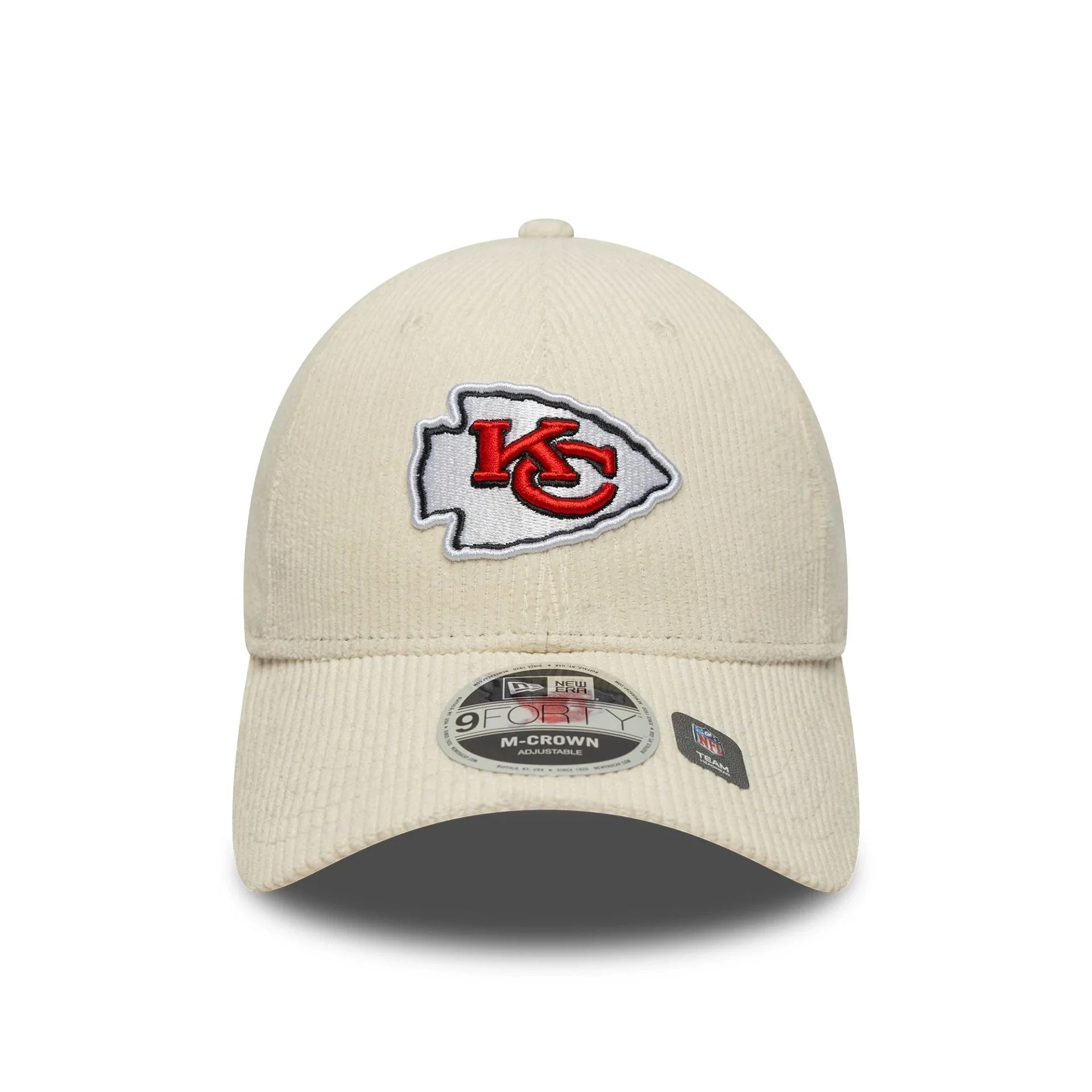 Kansas City Chiefs NFL Cord Cream 9FORTY M-Crown Adjustable Cap - Image 2