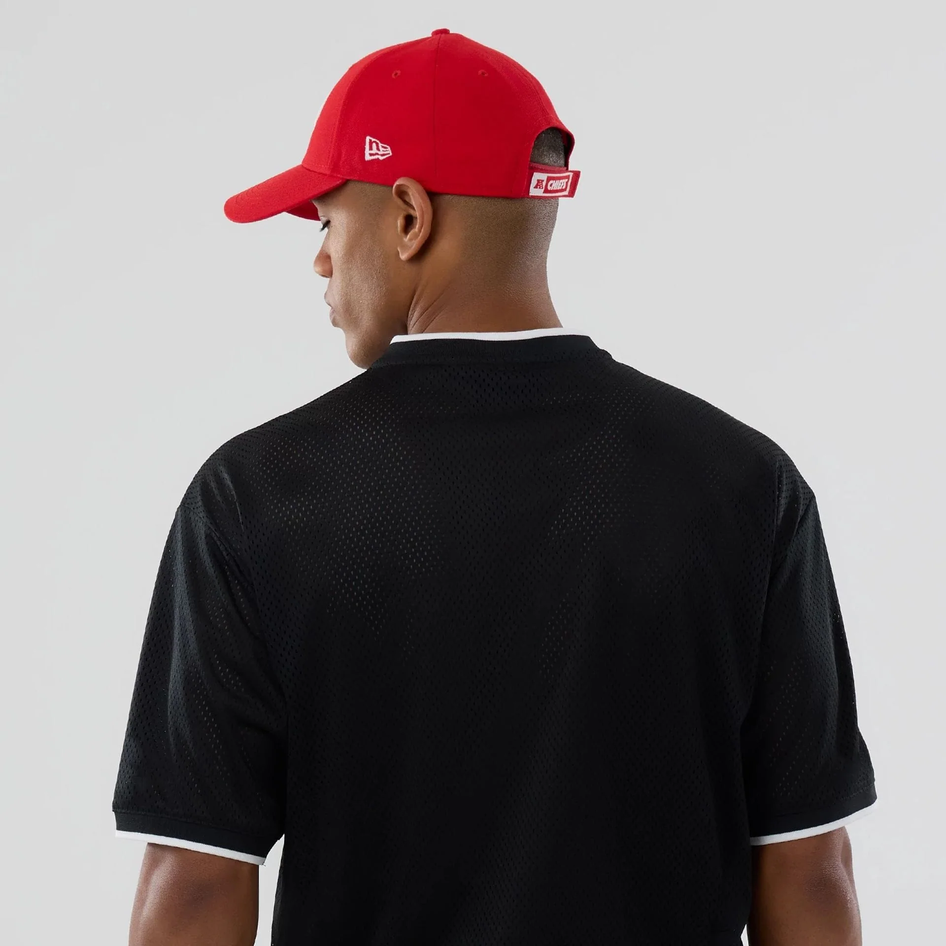 Kansas City Chiefs NFL Mesh Black Oversized T-Shirt - Image 7
