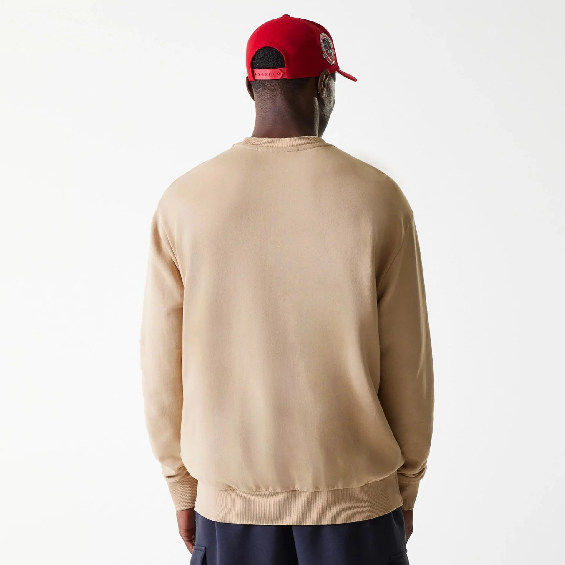 Kansas City Chiefs NFL Washed Super Bowl Beige Oversized Crew Neck Sweater - Image 2