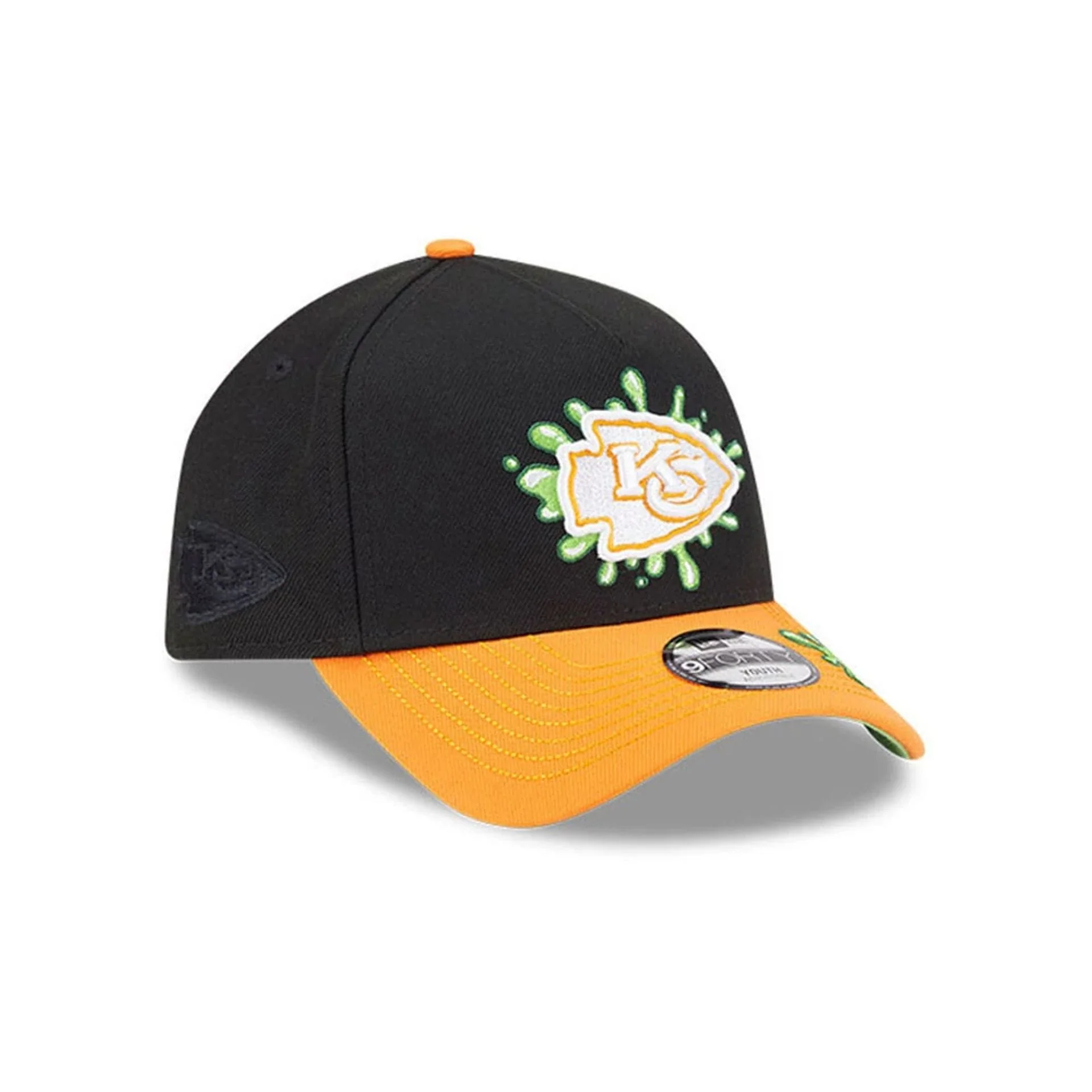 Kansas City Chiefs Youth NFL x Nickelodeon Black 9FORTY A-Frame Cap - Image 4