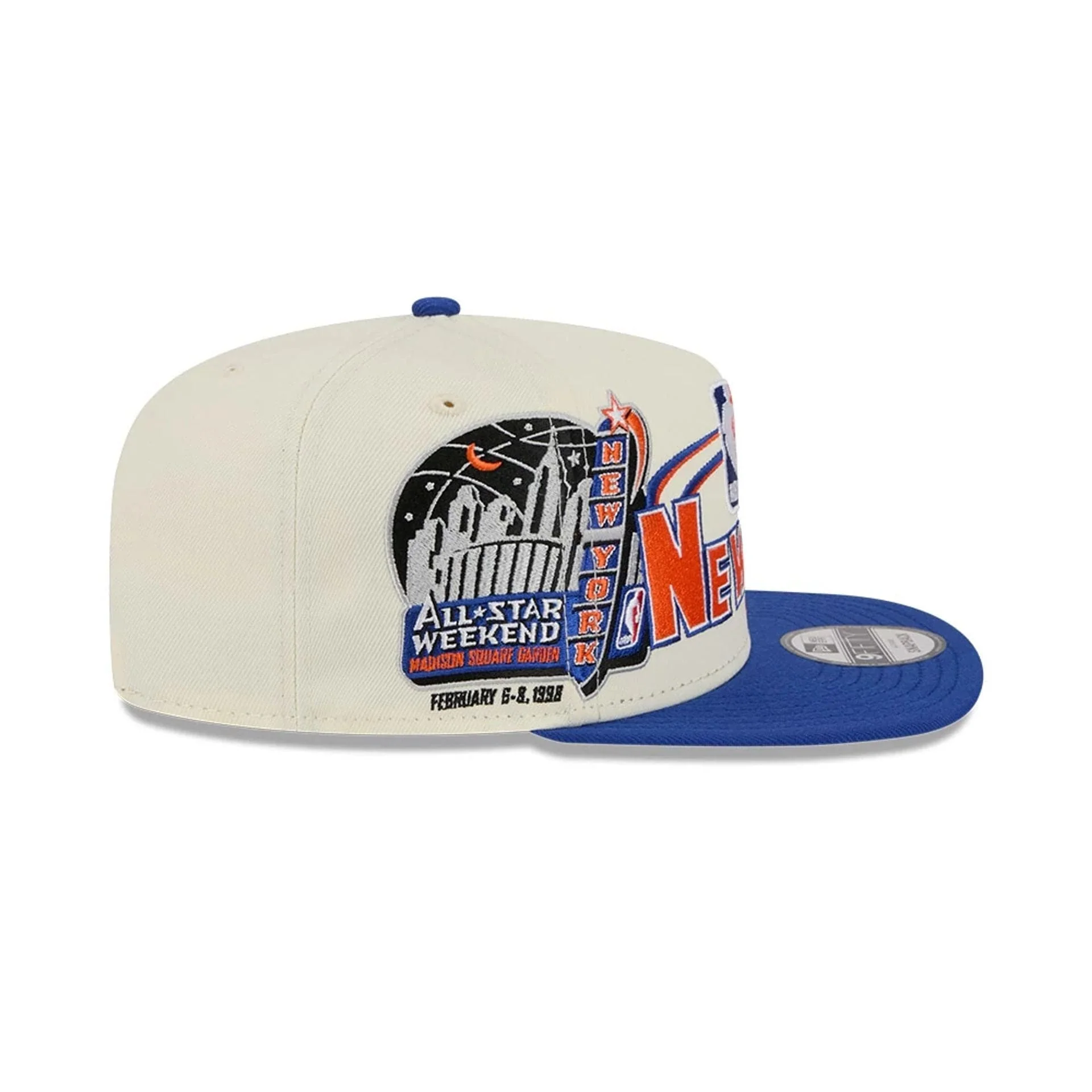 Knicks NBA Hardwood Classic ASG White 9FIFTY A-Frame Snapback Adjustable Cap - Image 5