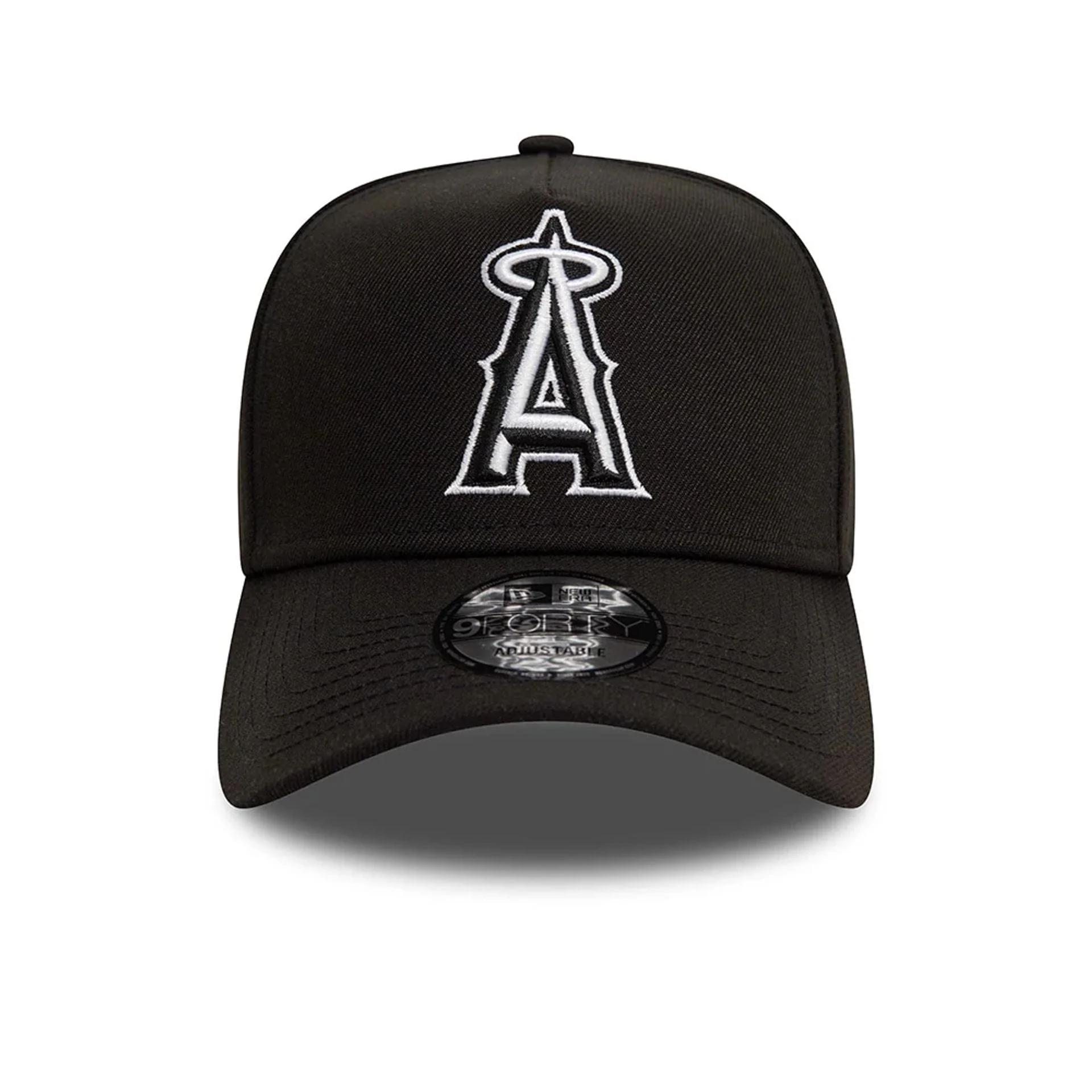 LA Angels MLB Black White Black 9FORTY A-Frame Cap - Image 2