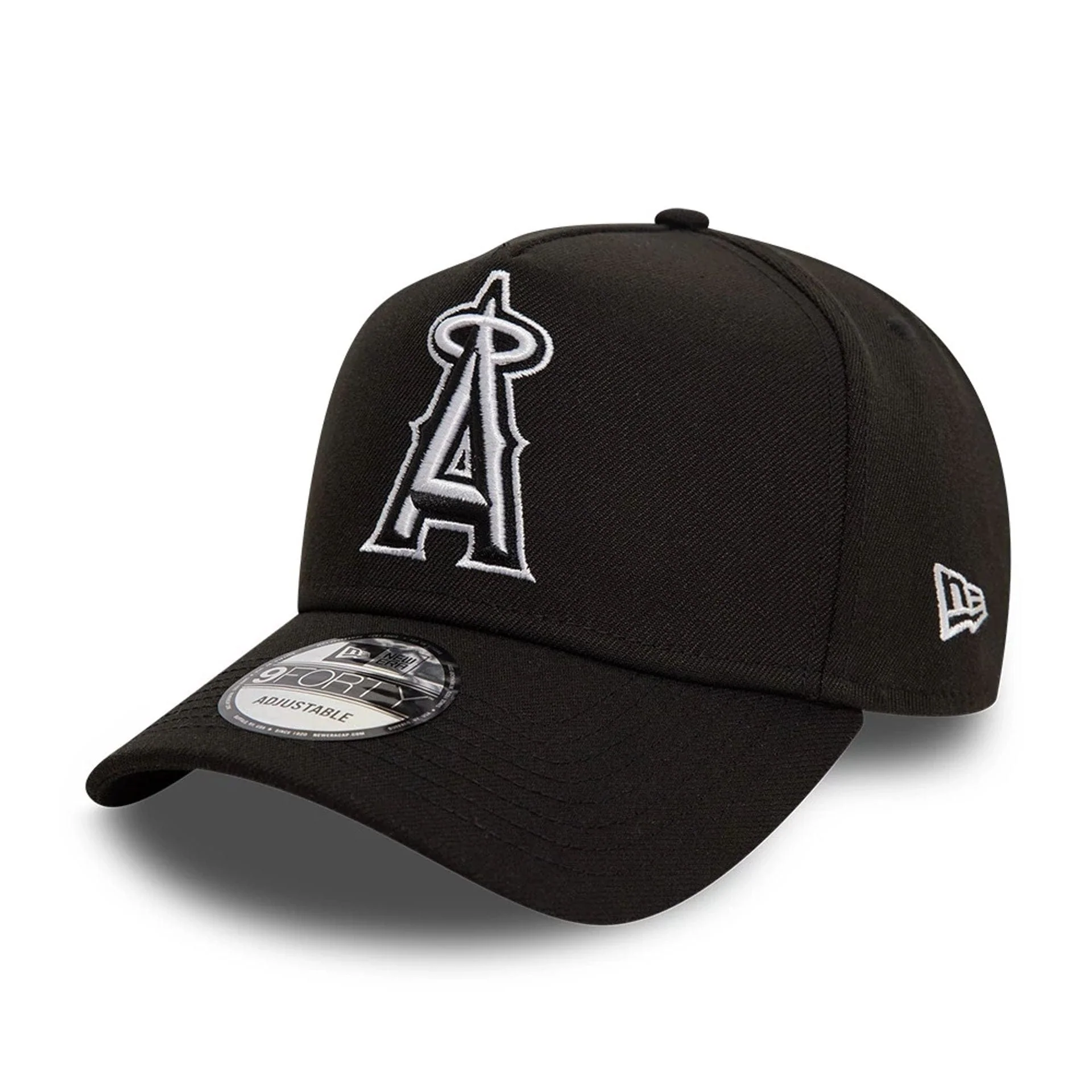 LA Angels MLB Black White Black 9FORTY A-Frame Cap - Image 8