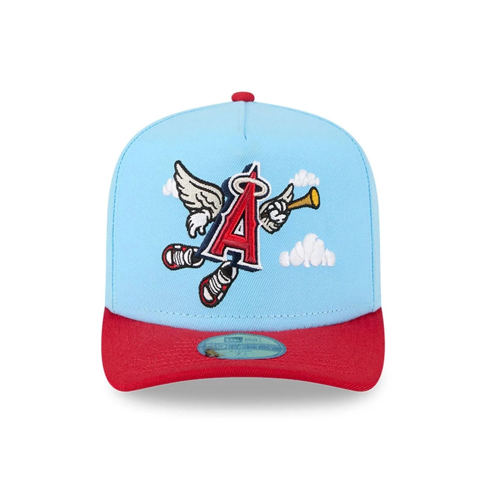 LA Angels MLB Cartoon Light Blue 59FIFTY A-Frame Fitted Cap - Image 3