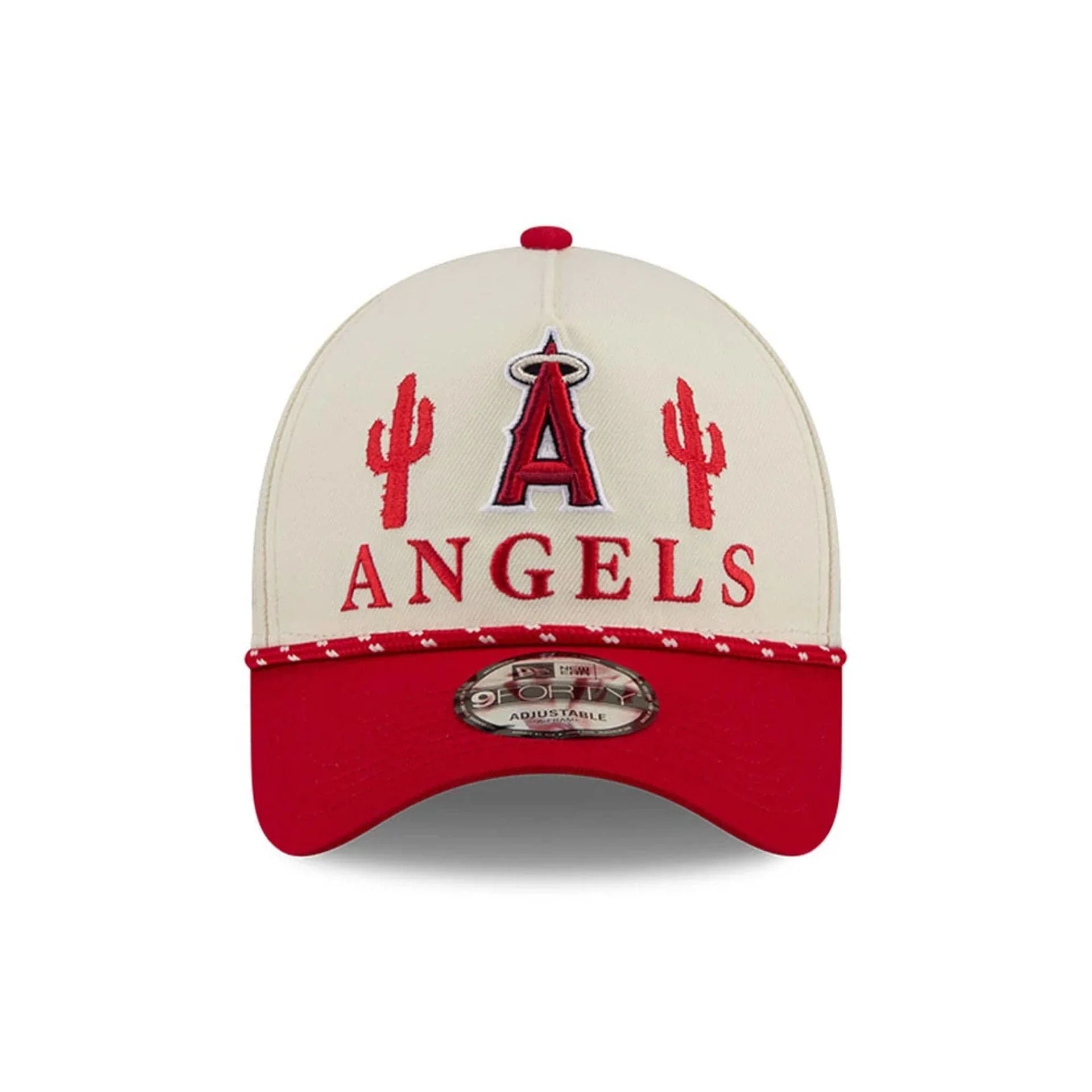 LA Angels MLB Rope Red 9FORTY A-Frame Adjustable Cap - Image 3