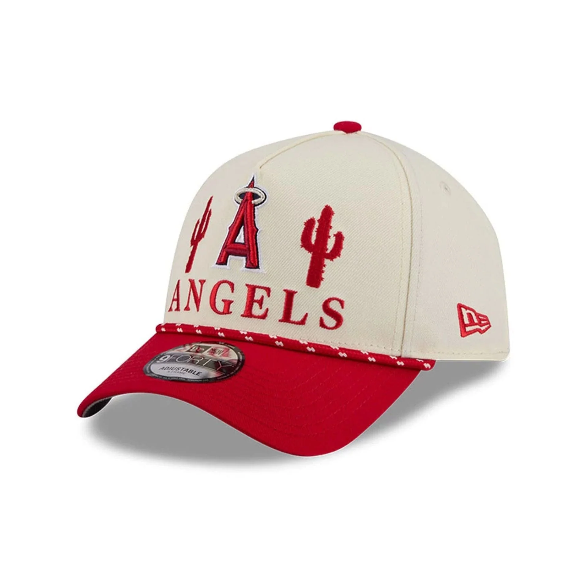 LA Angels MLB Rope Red 9FORTY A-Frame Adjustable Cap - Image 4