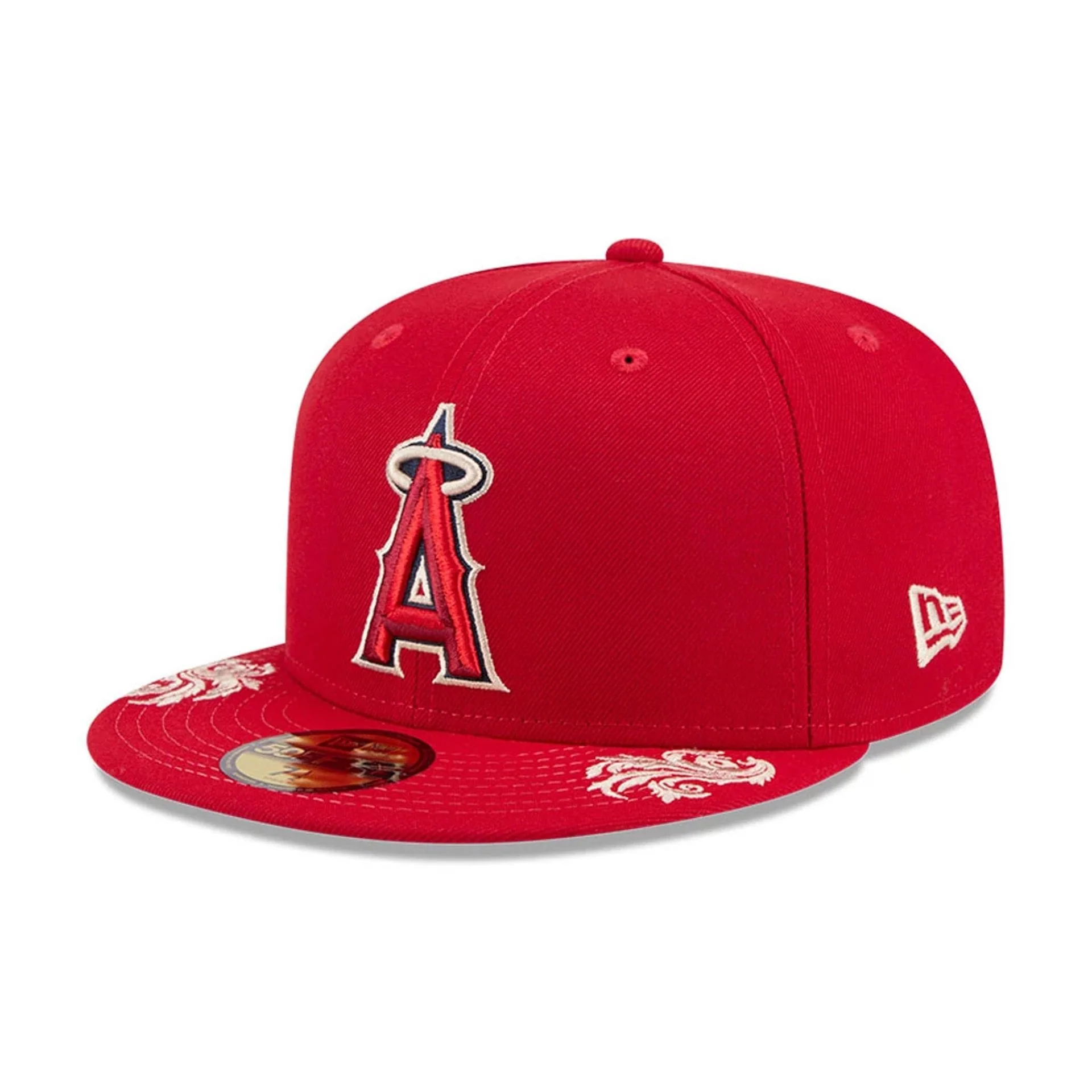 LA Angels MLB Script Red 59FIFTY Fitted Cap - Image 6