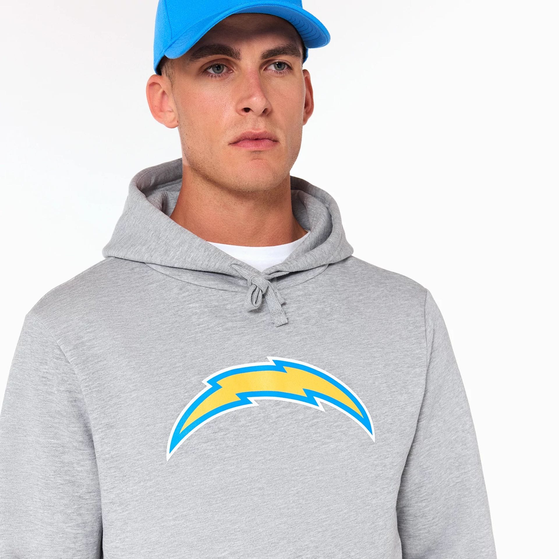 LA Chargers NFL Grey Pullover Hoodie - Image 2