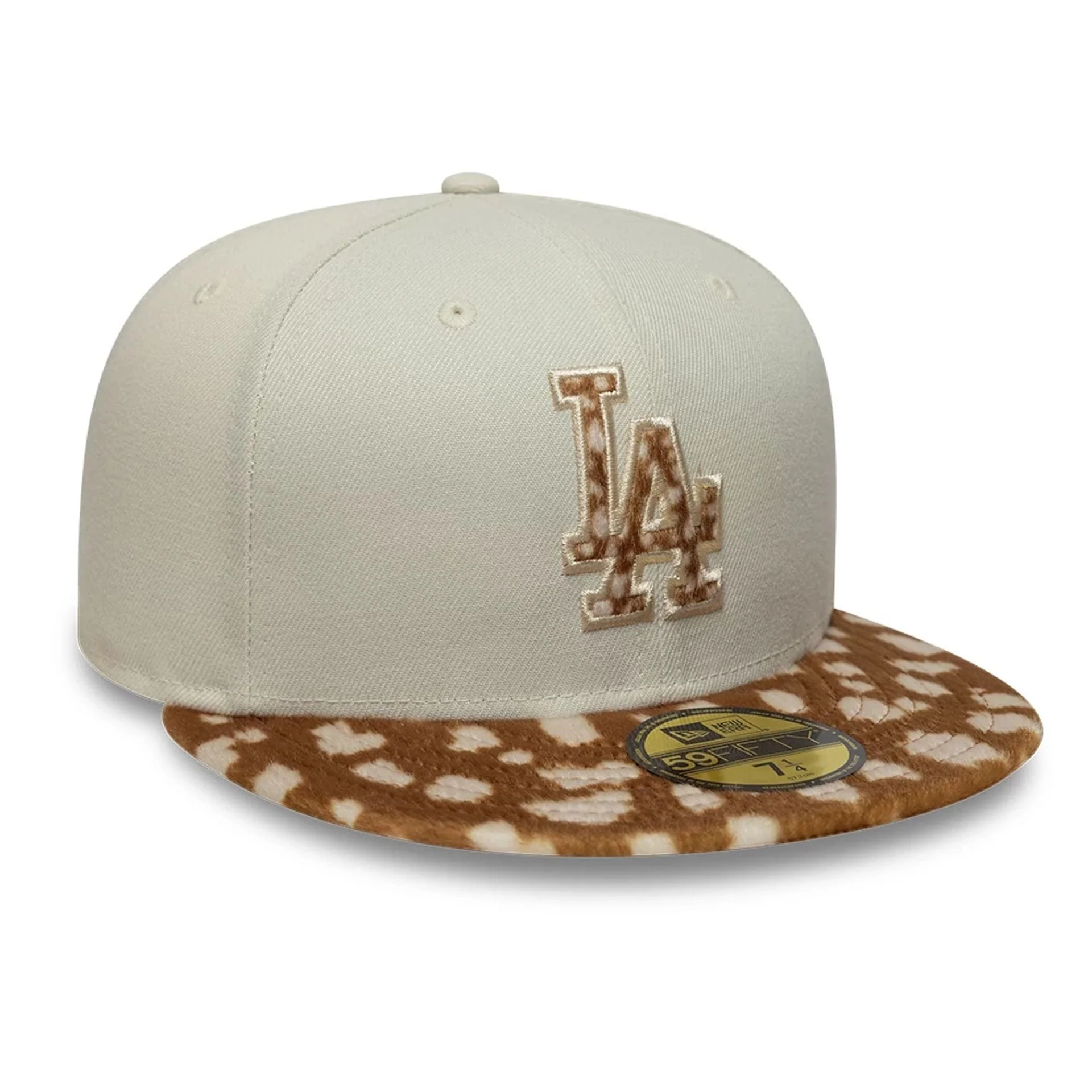 LA Dodgers Animal Print Beige 59FIFTY Fitted Cap - Image 3
