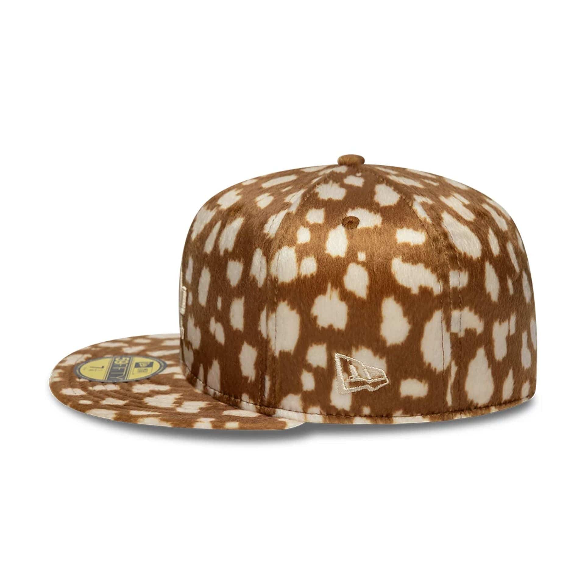 LA Dodgers Animal Print Dark Beige 59FIFTY Fitted Cap - Image 4
