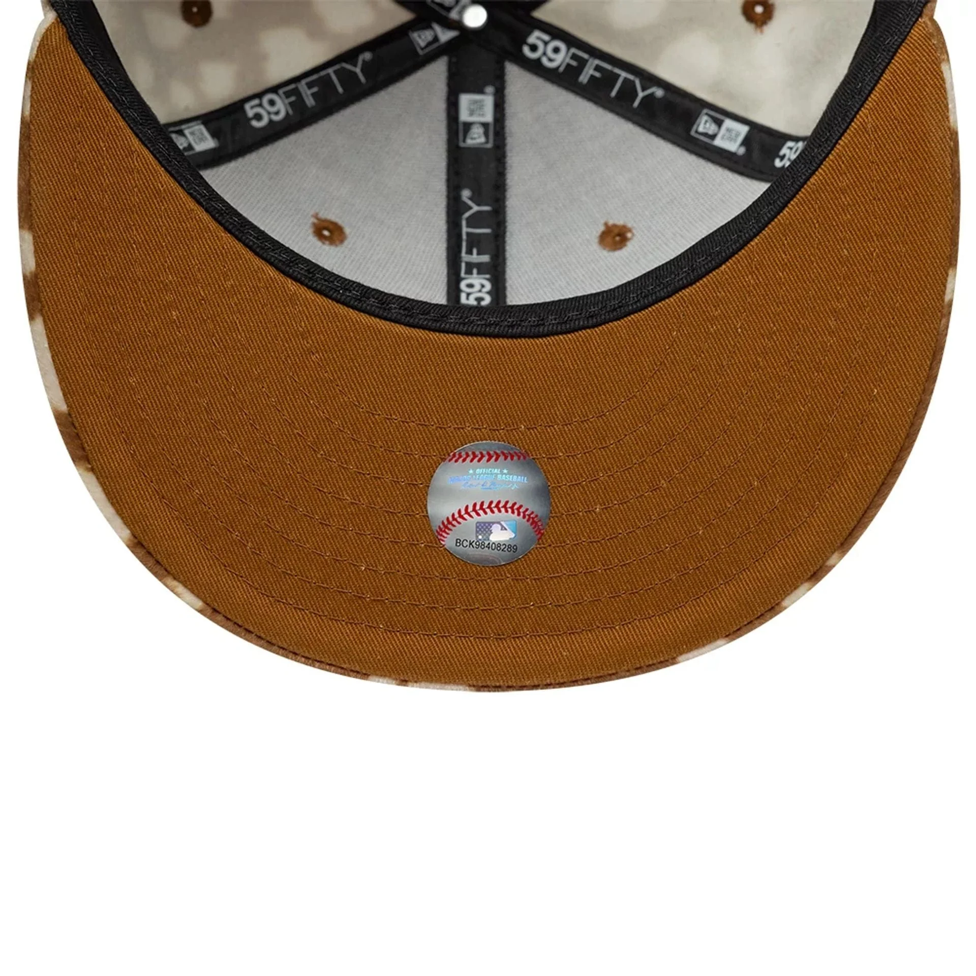 LA Dodgers Animal Print Dark Beige 59FIFTY Fitted Cap - Image 7