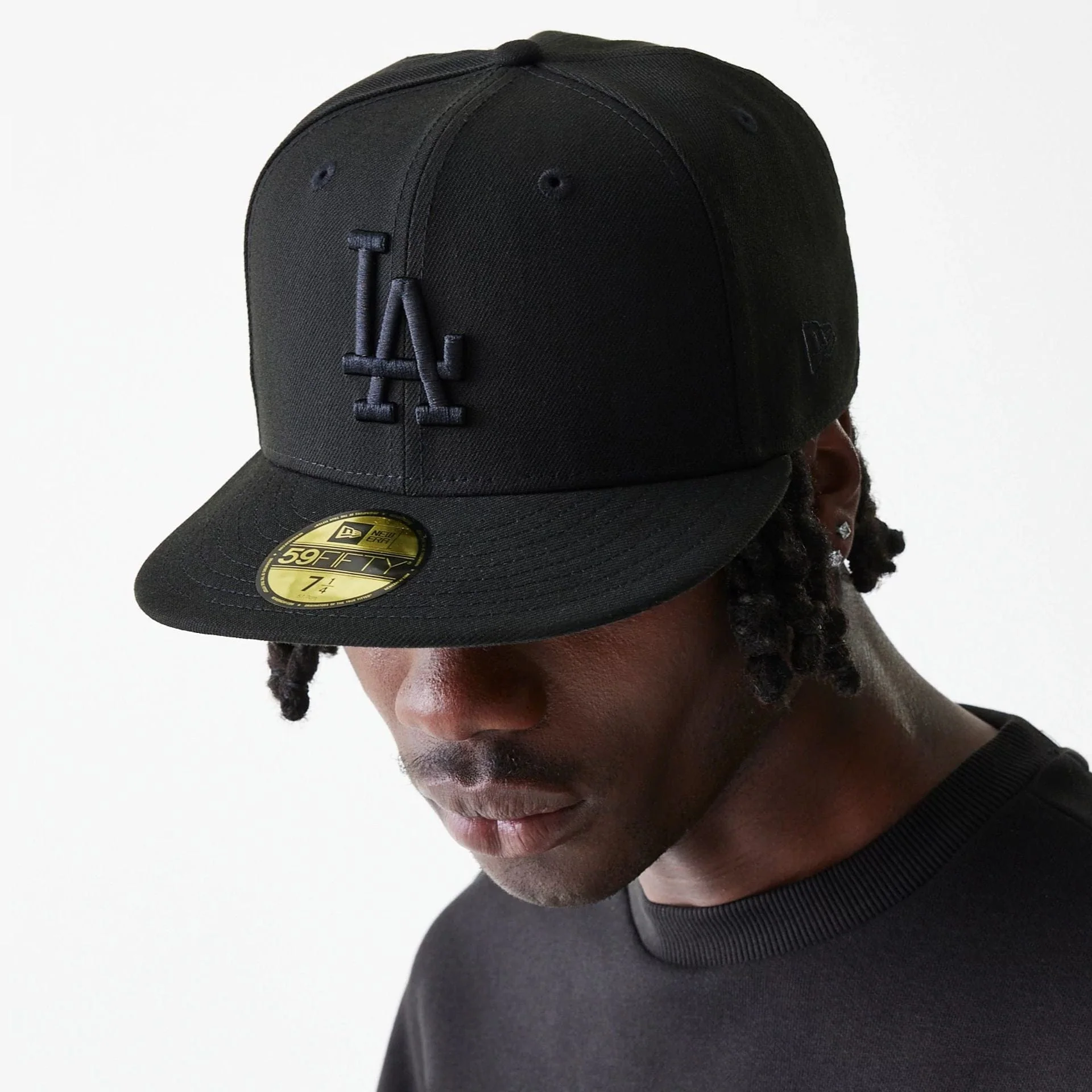 LA Dodgers League Essential Black 59FIFTY Fitted Cap - Image 3
