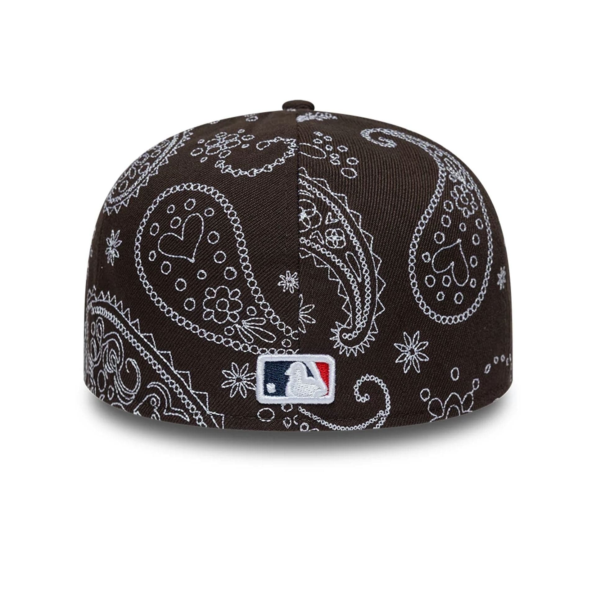 LA Dodgers MLB All Over Paisley Dark Brown Low Profile 59FIFTY Fitted Cap - Image 4