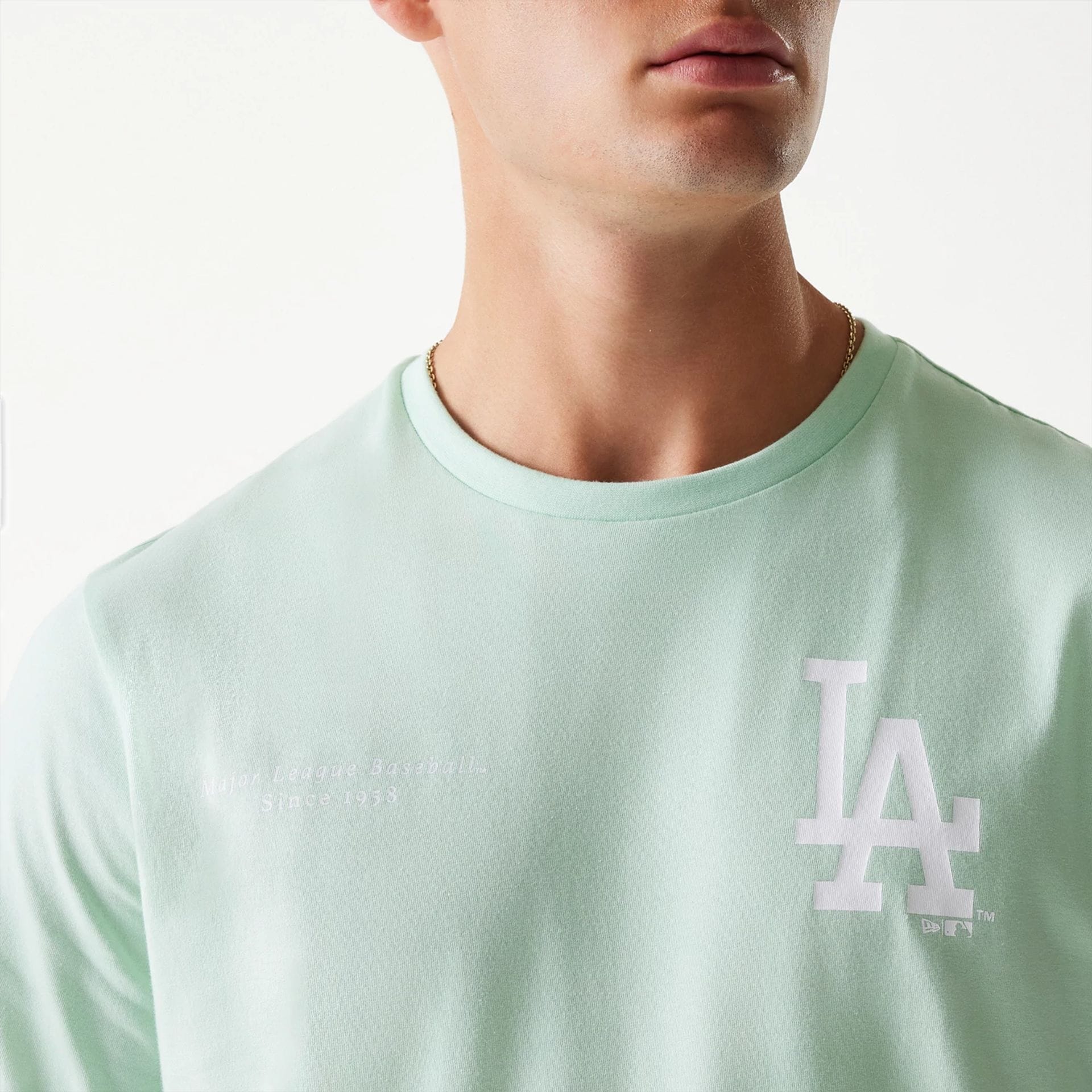 LA Dodgers MLB Arch Graphic Pastel Green T-Shirt - Image 6