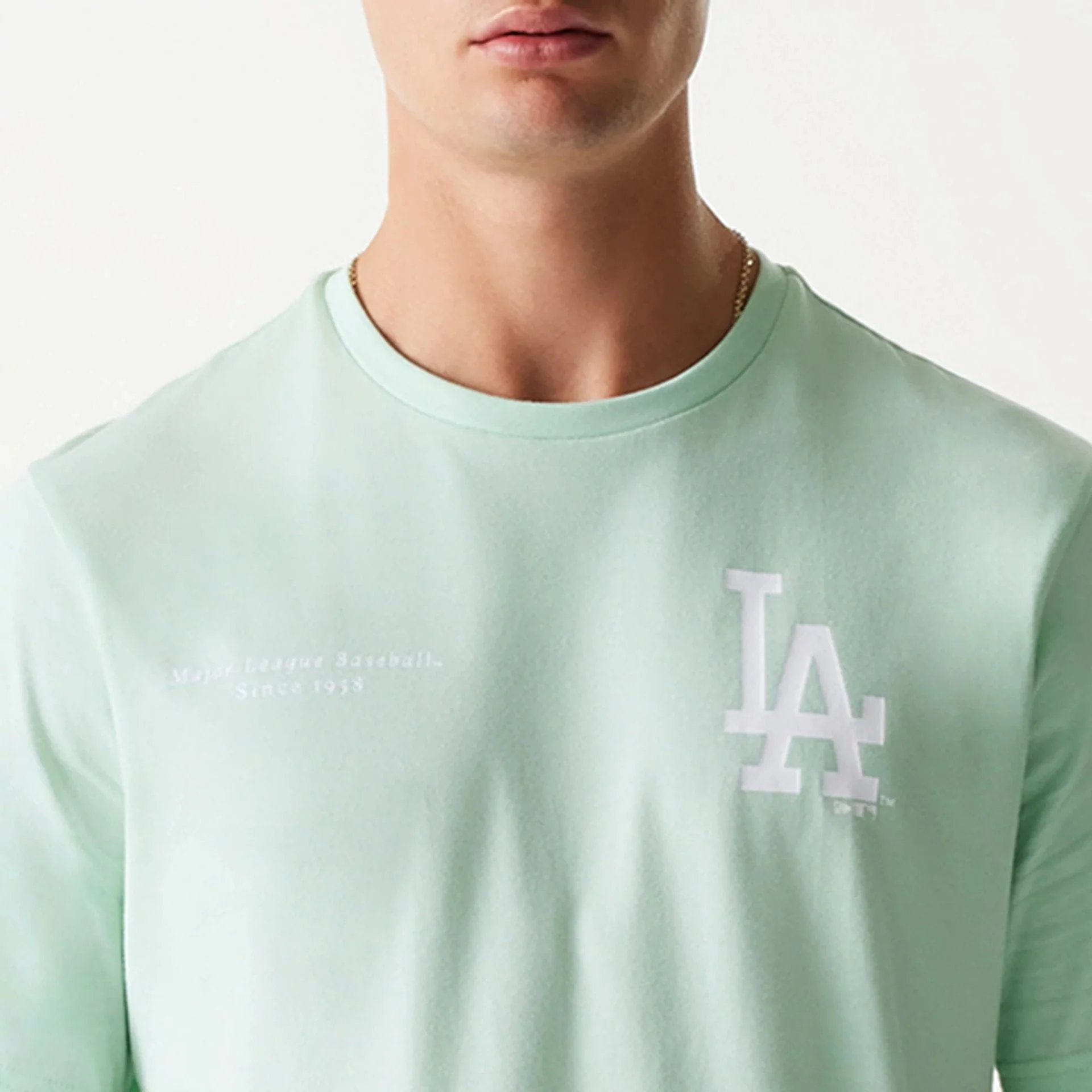LA Dodgers MLB Arch Graphic Pastel Green T-Shirt - Image 7