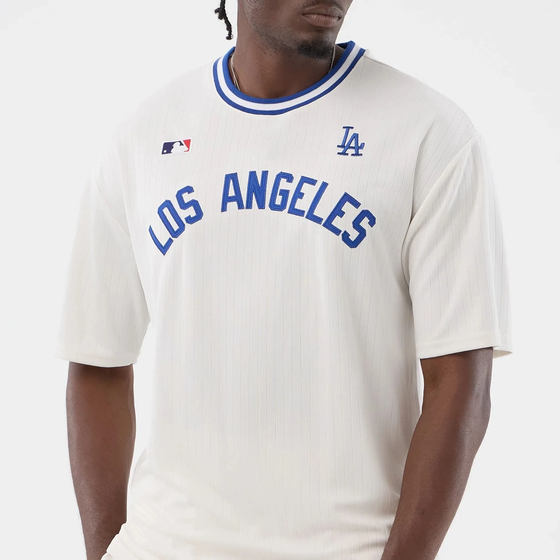 LA Dodgers MLB Arch Open White Oversized T-Shirt - Image 6