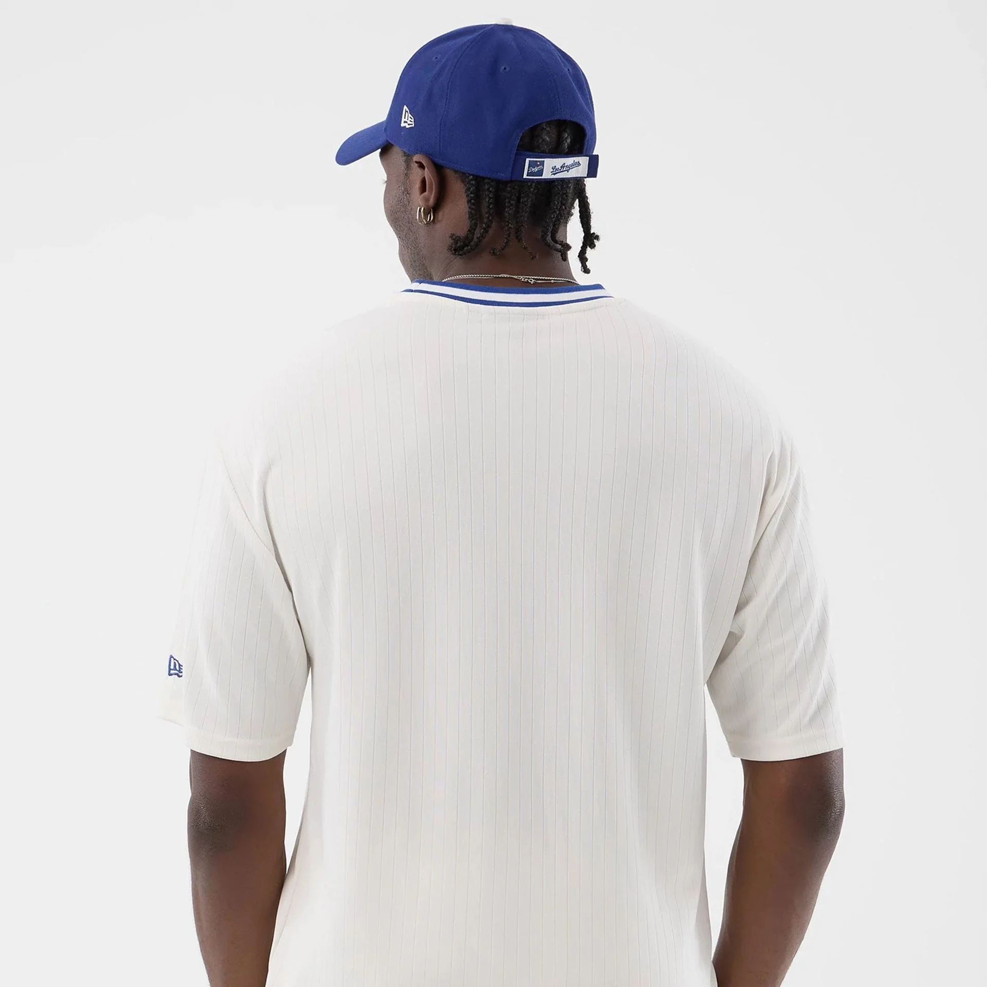 LA Dodgers MLB Arch Open White Oversized T-Shirt - Image 7