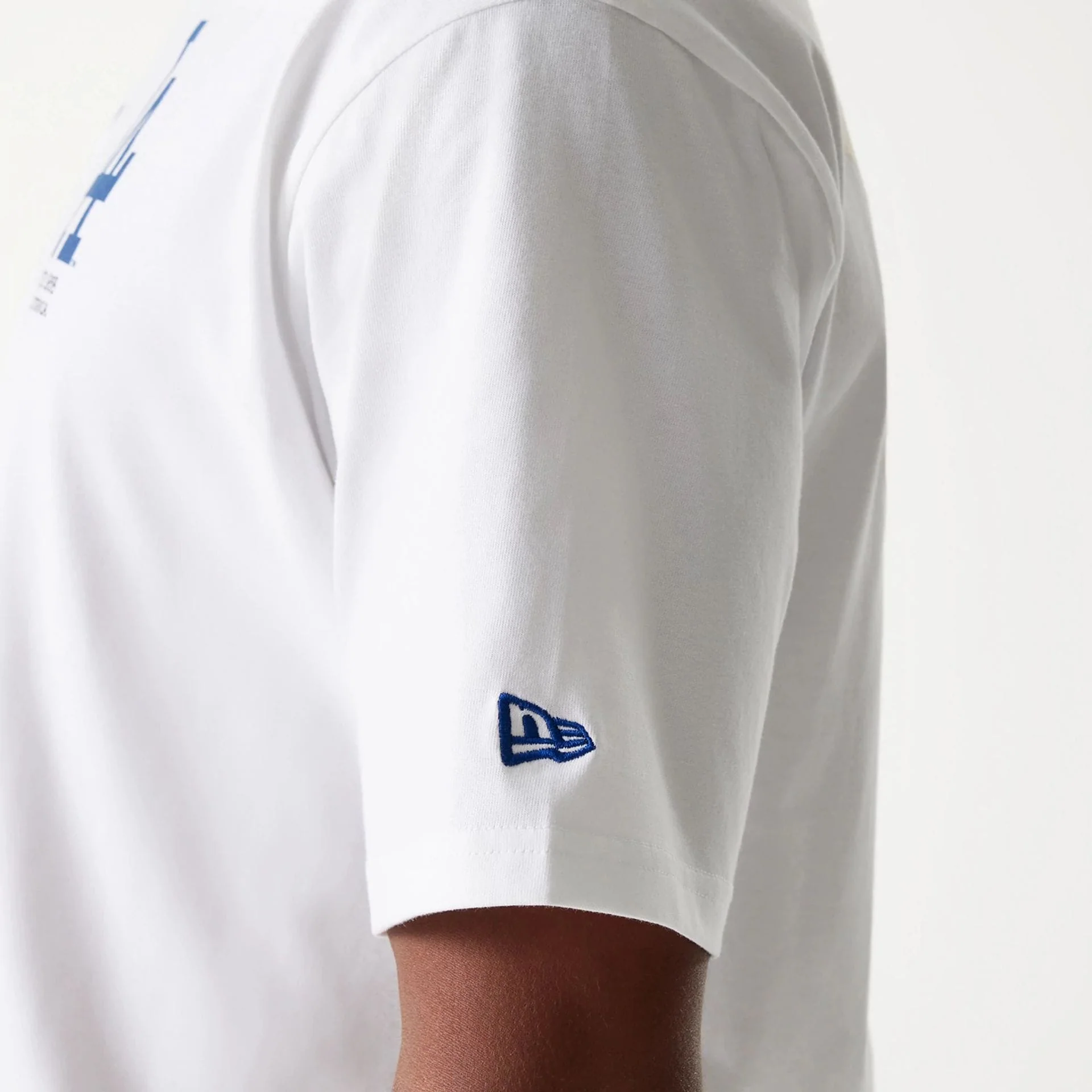 LA Dodgers MLB Baseball Graphic White Oversized T-Shirt - Image 8