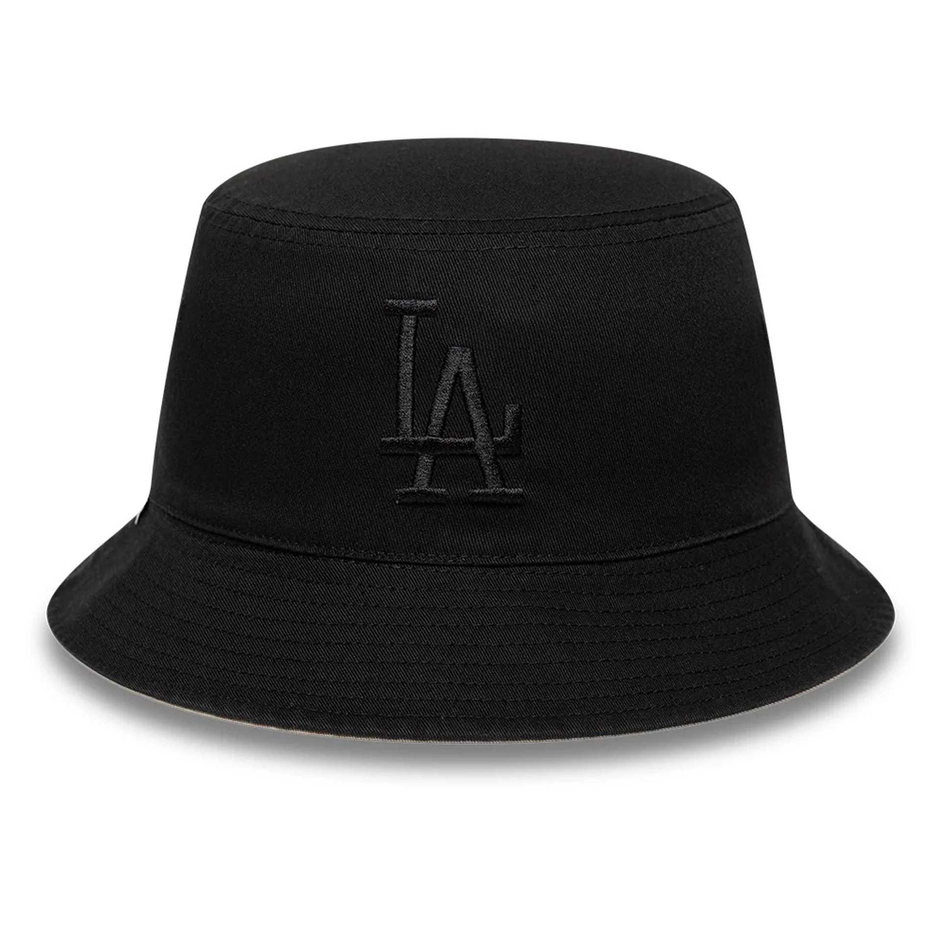 LA Dodgers MLB Black & Beige Reversible Bucket Hat - Image 6