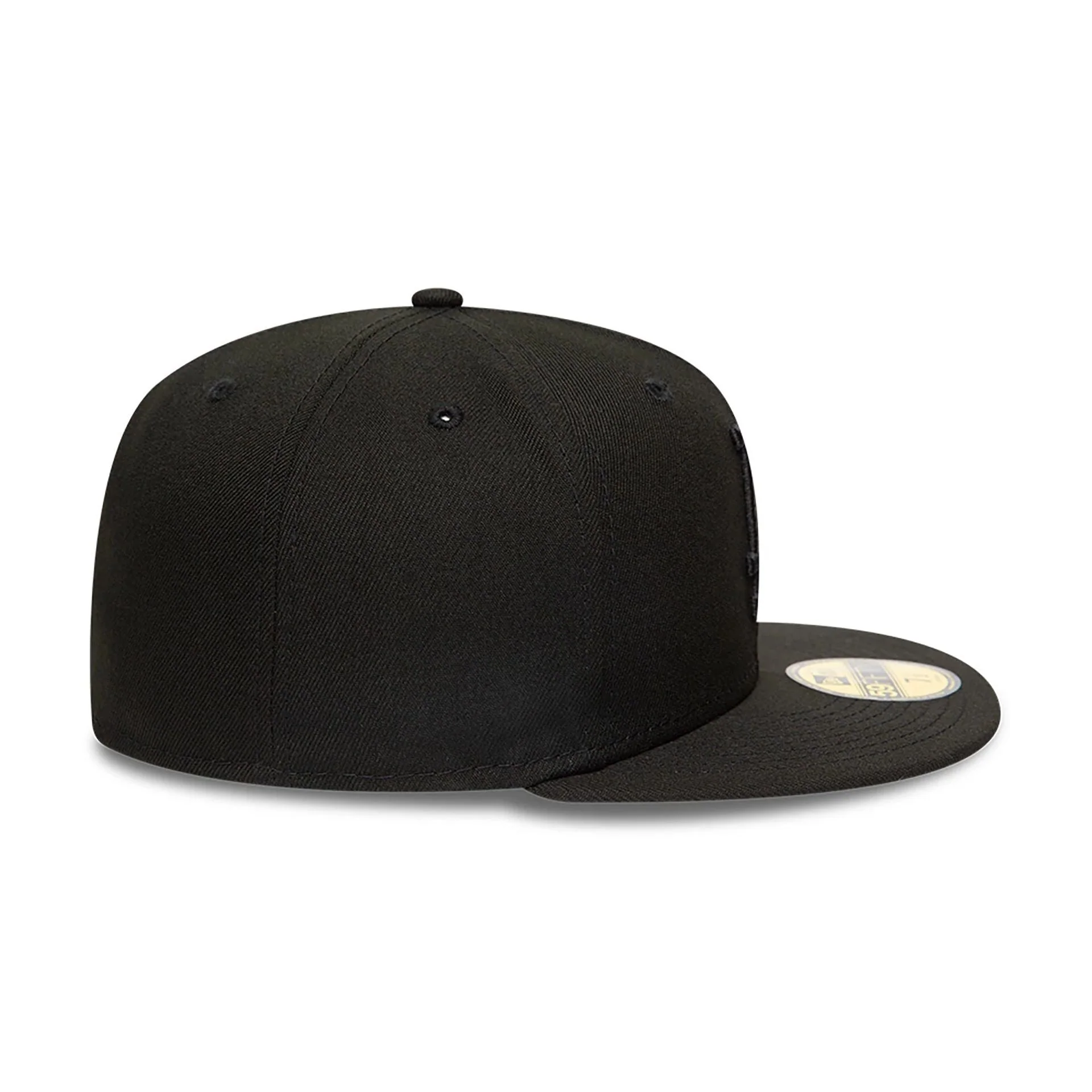 LA Dodgers MLB Black on Black 59FIFTY Fitted Cap - Image 7
