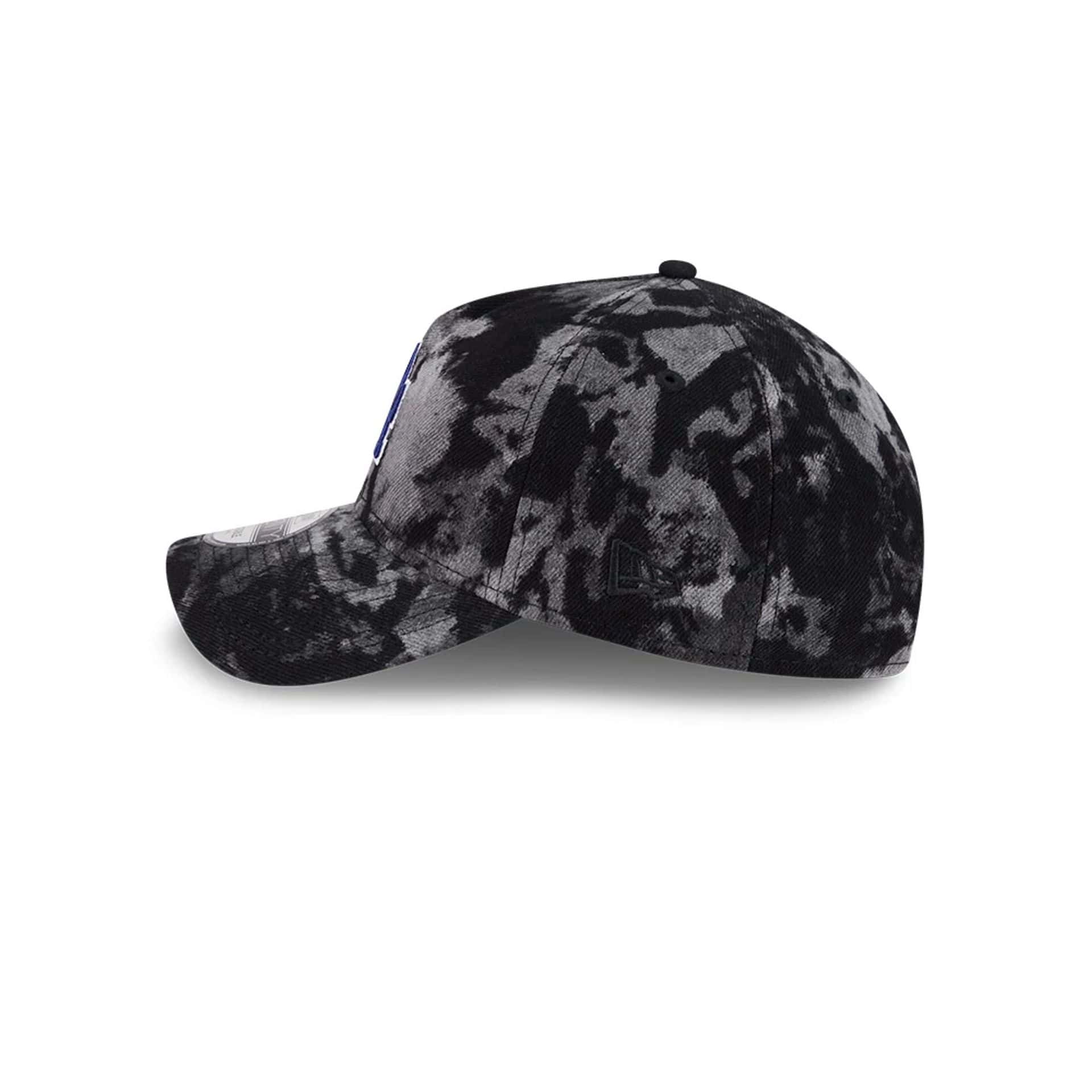 LA Dodgers MLB Bleached Denim Black 9TWENTY A-Frame Adjustable Cap - Image 4
