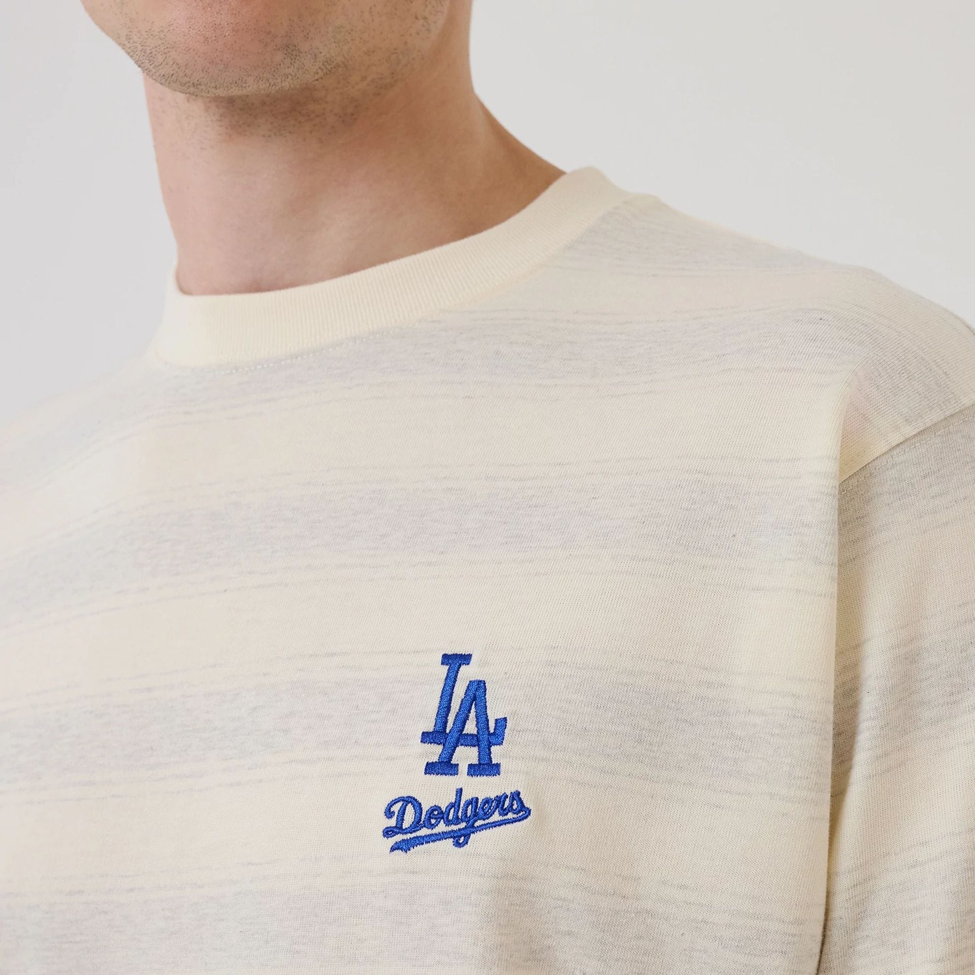 LA Dodgers MLB Border Cream Oversized T-Shirt - Image 4