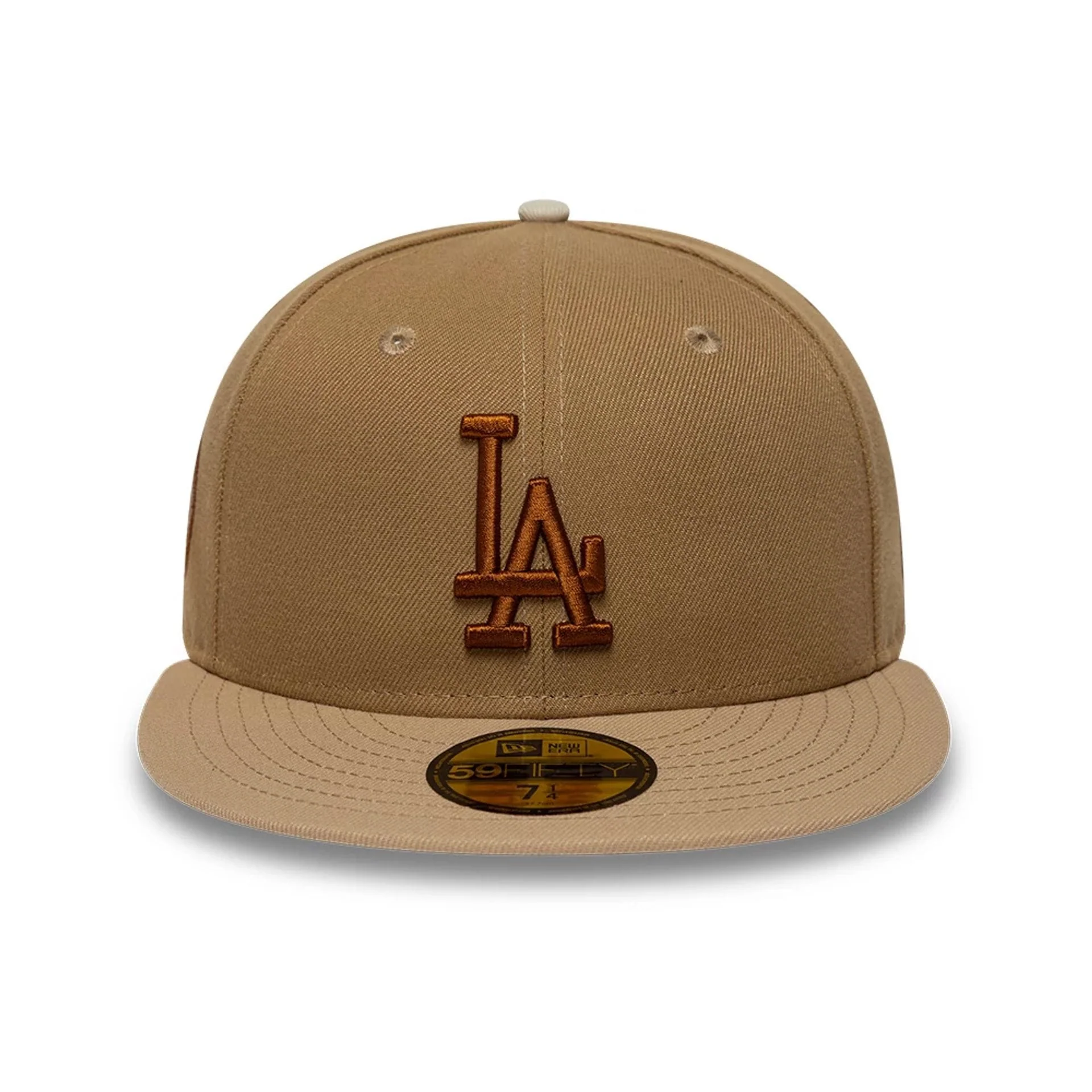 LA Dodgers MLB Camo Beige 59FIFTY Fitted Cap - Image 3