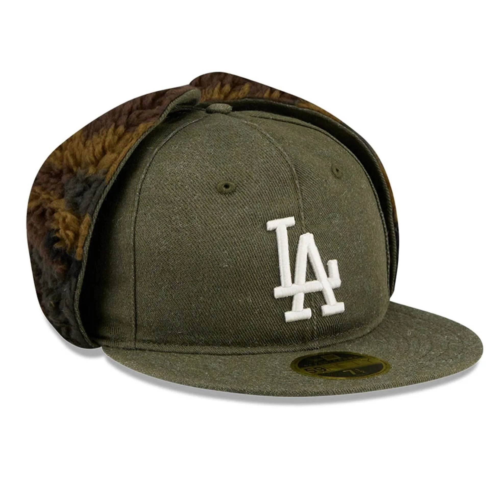 LA Dodgers MLB Camo Open Green Retro Crown 59FIFTY Fitted Cap - Image 4