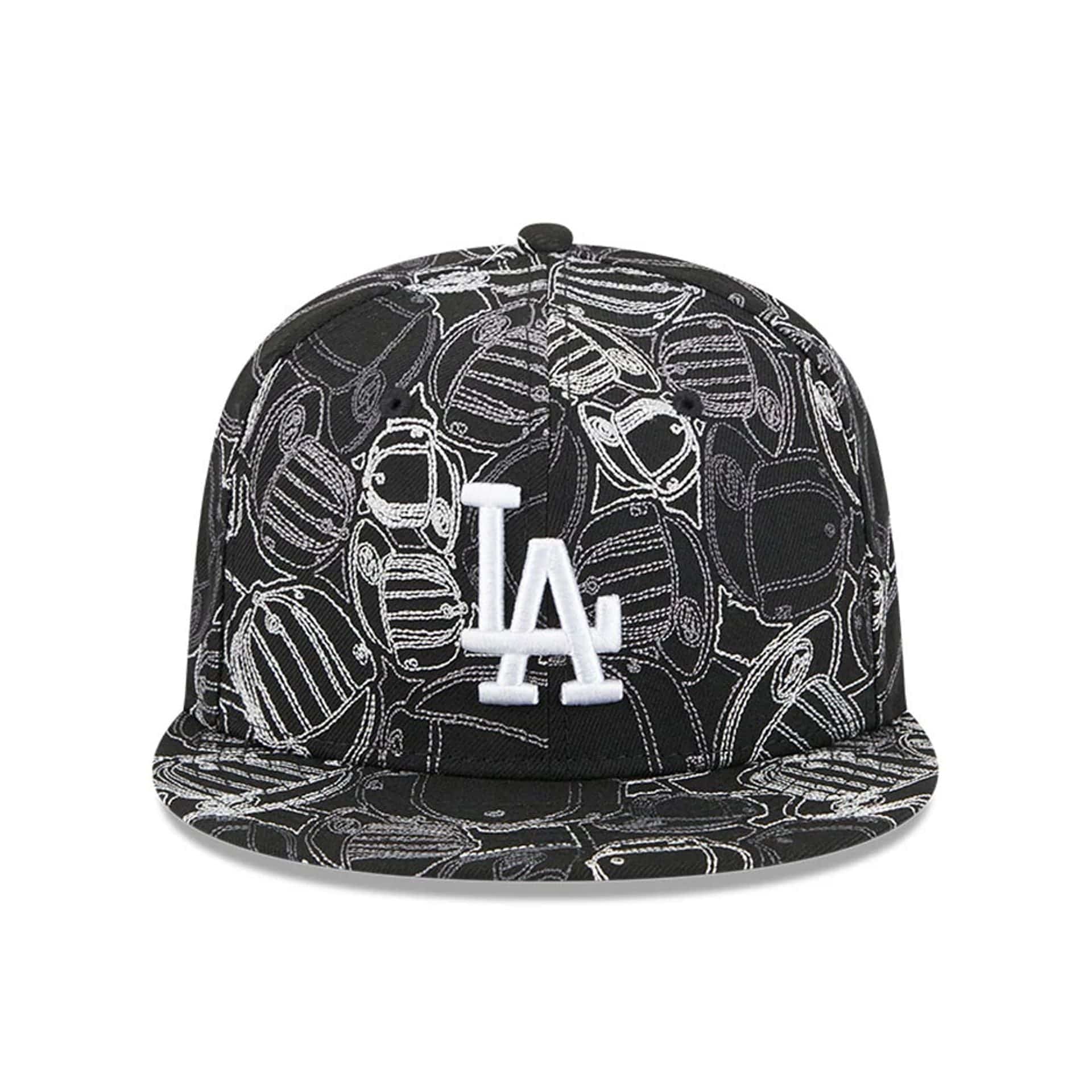 LA Dodgers MLB Cap Scramble Black 59FIFTY Fitted Cap - Image 3