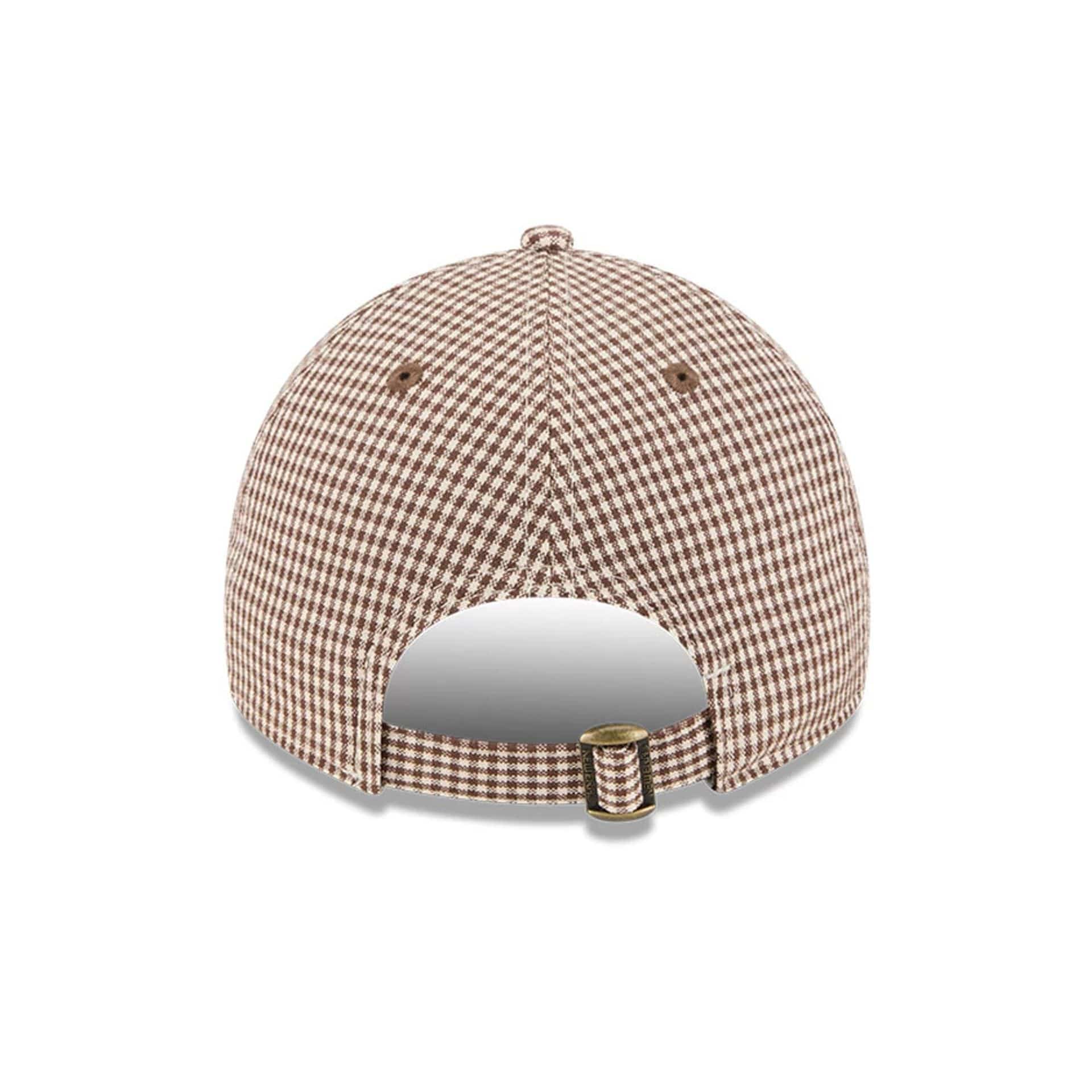 LA Dodgers MLB Check Open Brown 9TWENTY A-Frame Adjustable Cap - Image 7