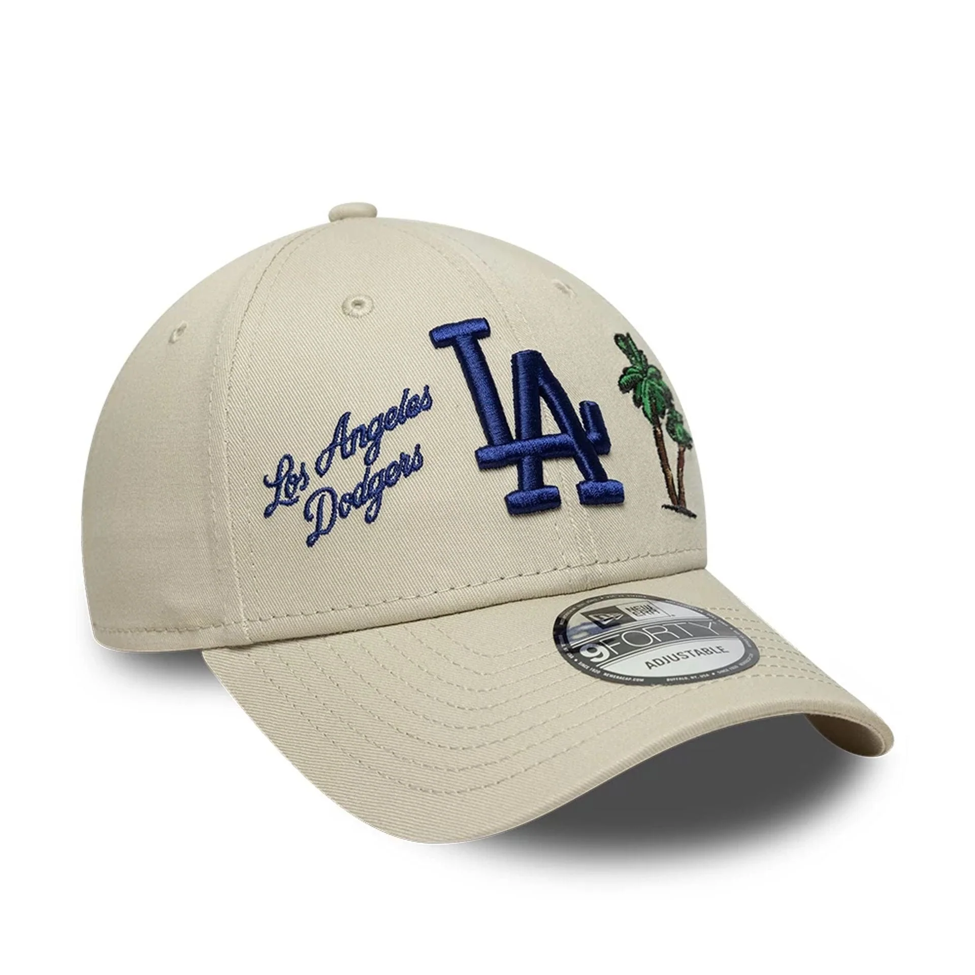 LA Dodgers MLB City Icon Light Beige 9FORTY Adjustable Cap - Image 3