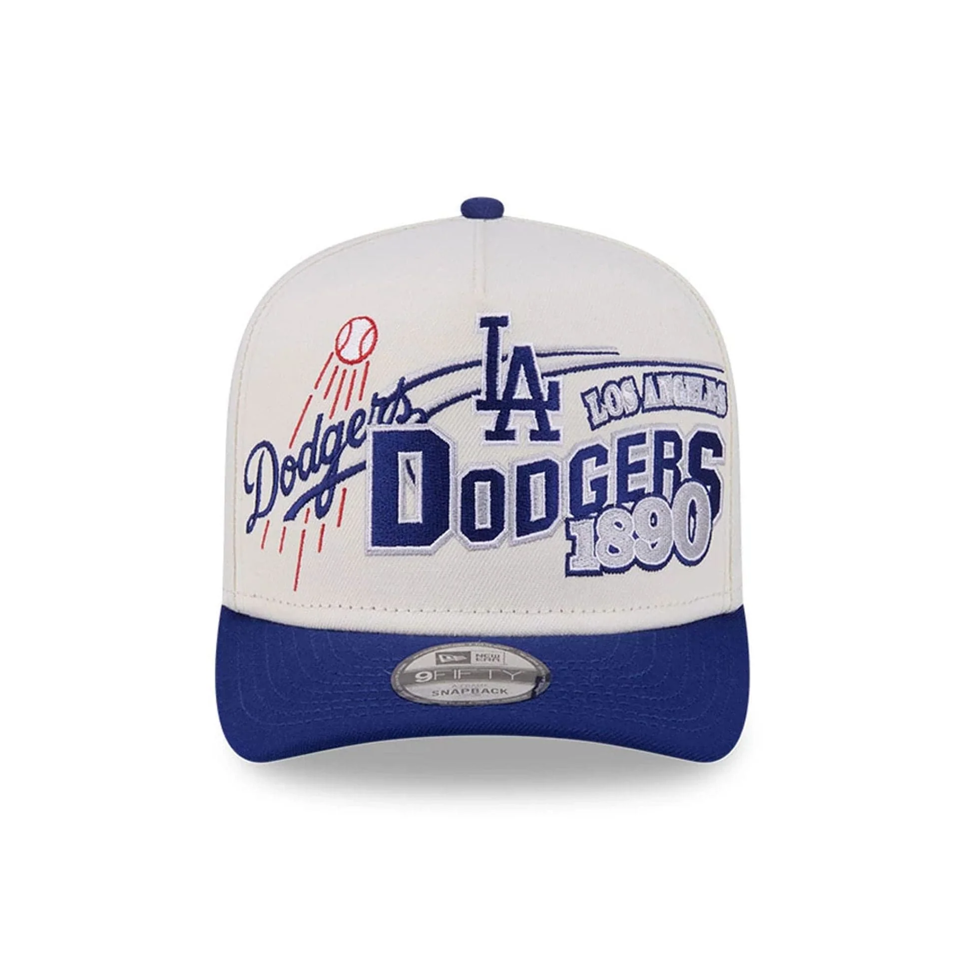 LA Dodgers MLB Classic White 9FIFTY A-Frame Snapback Adjustable Cap - Image 3