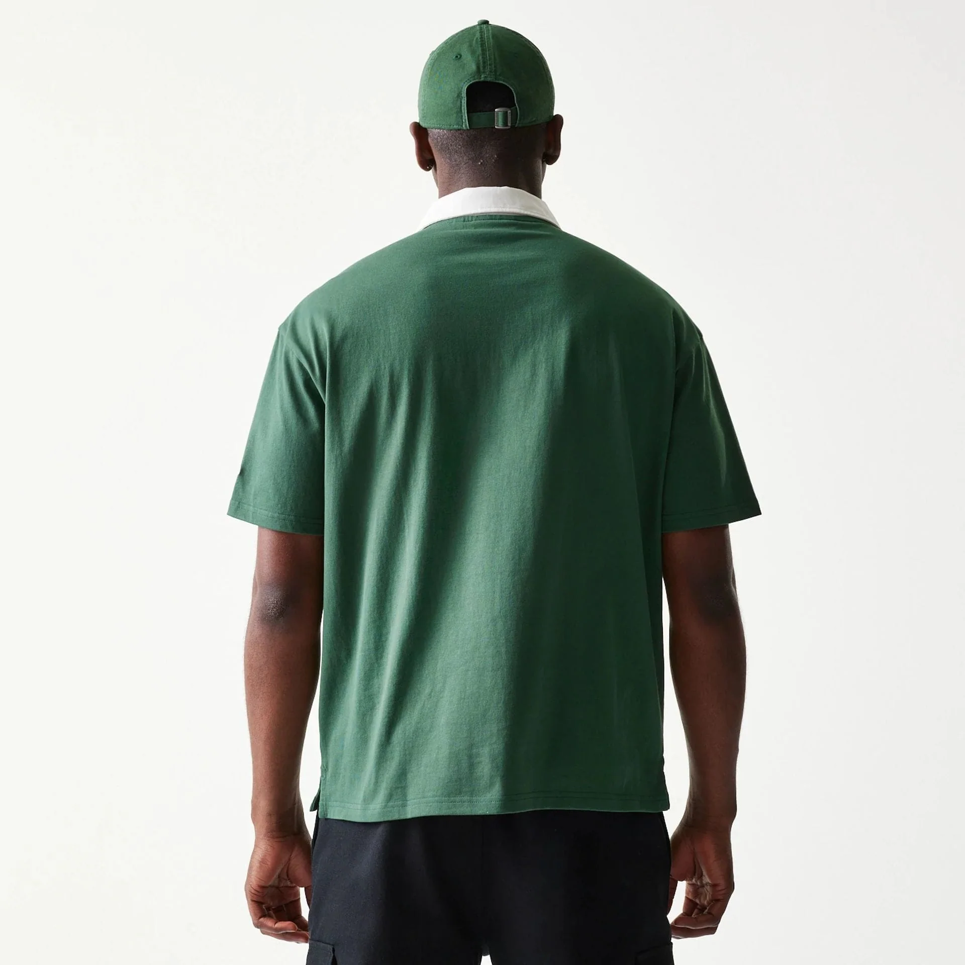 LA Dodgers MLB Dark Green Oversized Polo T-Shirt - Image 2