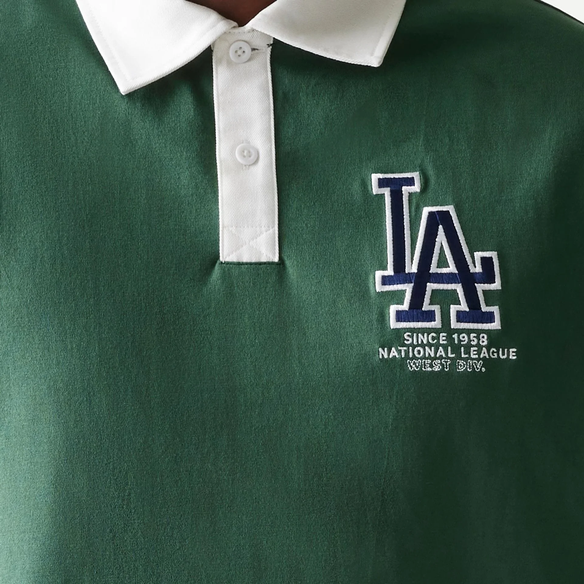 LA Dodgers MLB Dark Green Oversized Polo T-Shirt - Image 4