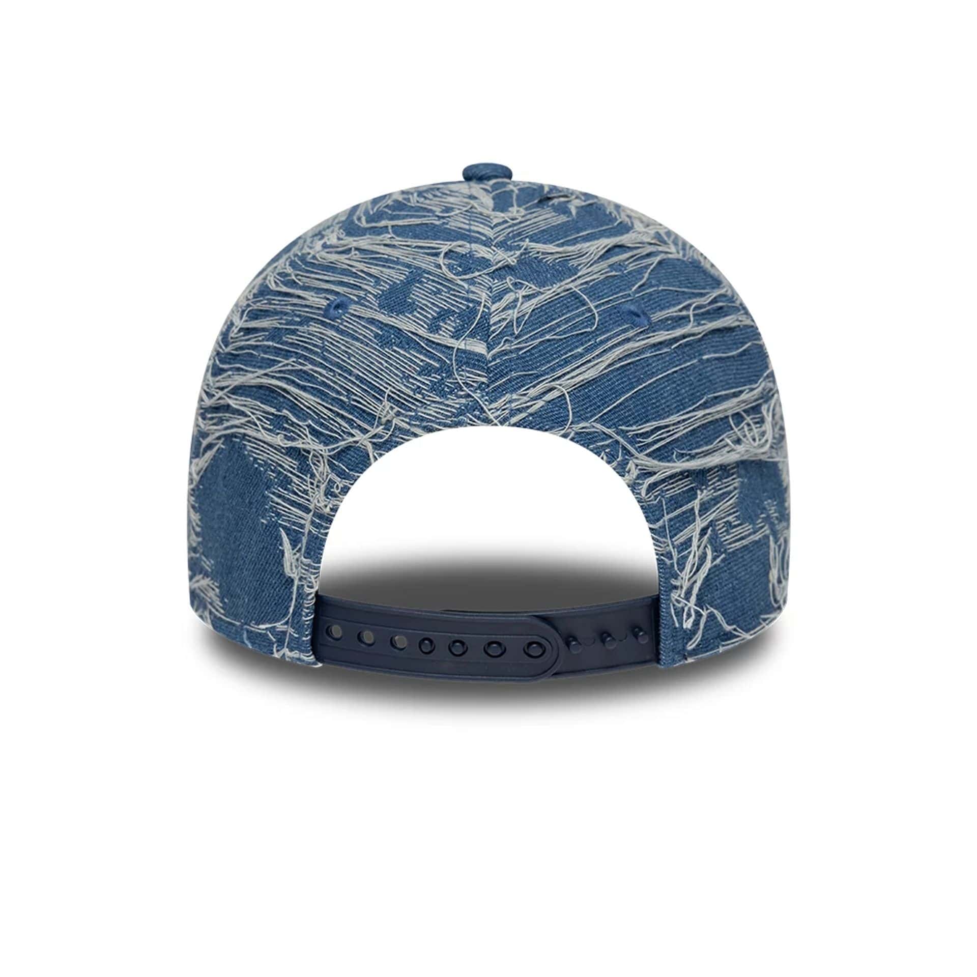 LA Dodgers MLB Distressed Denim Blue 9FORTY E-Frame Adjustable Cap - Image 4