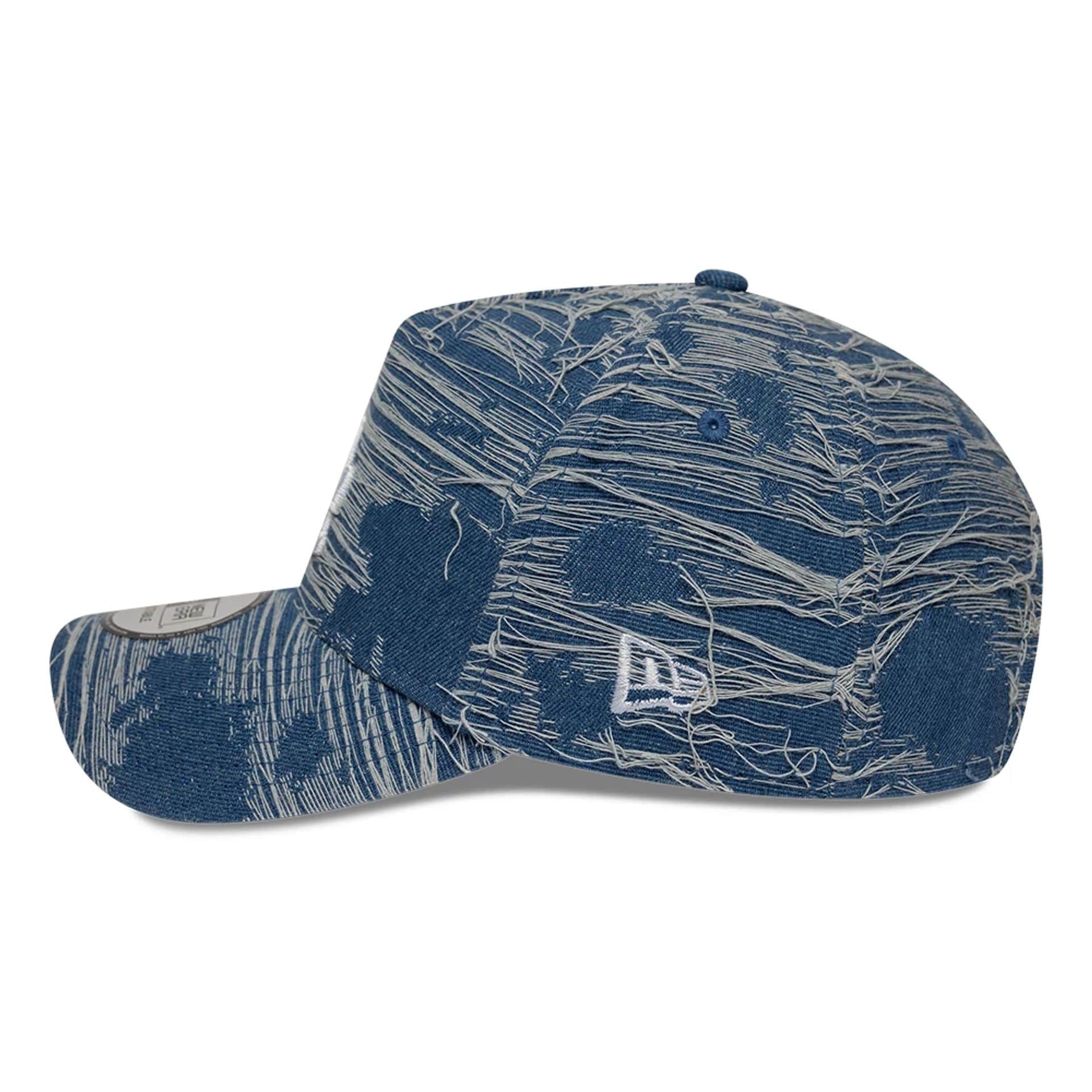 LA Dodgers MLB Distressed Denim Blue 9FORTY E-Frame Adjustable Cap - Image 5