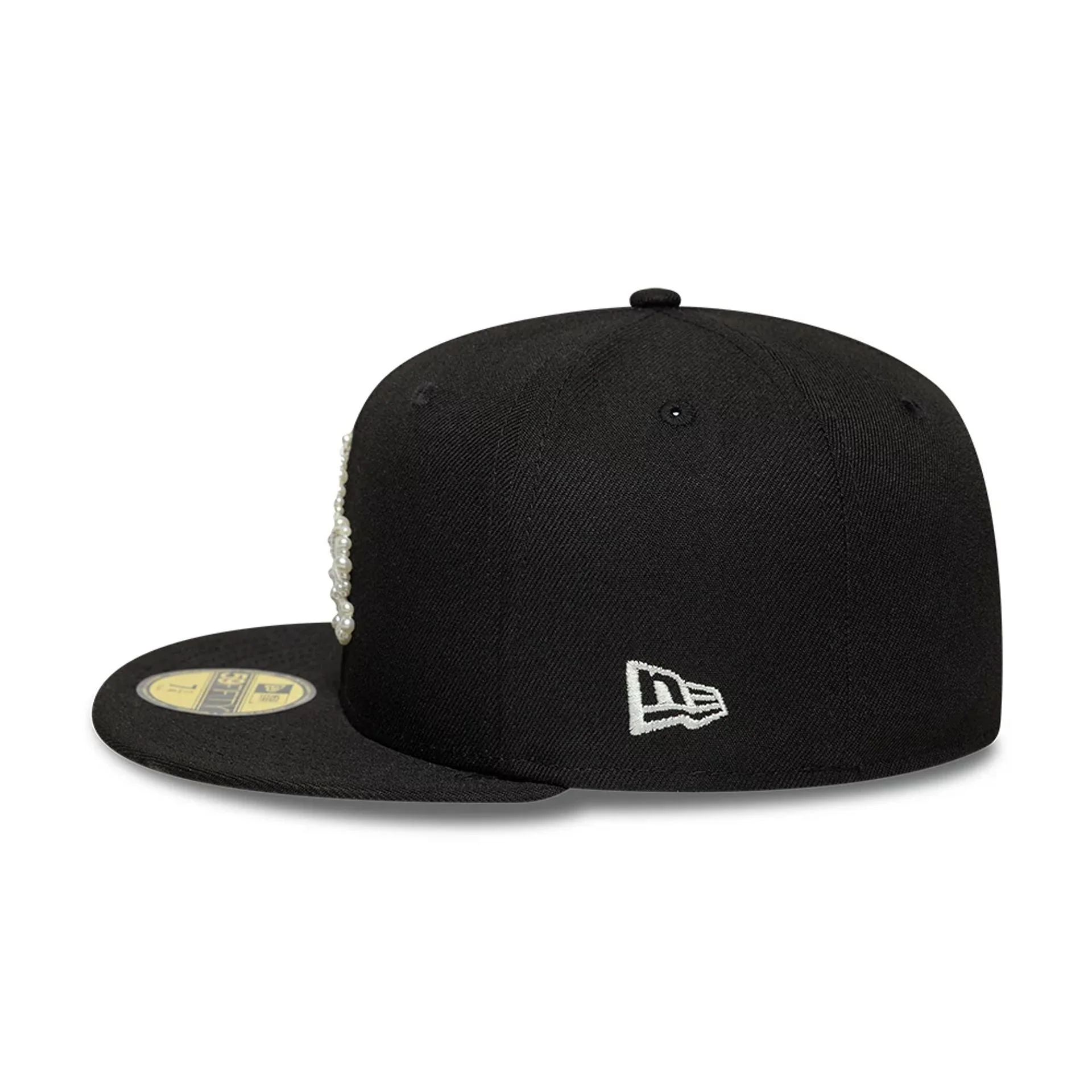 LA Dodgers MLB Faux Pearl Black 59FIFTY Fitted Cap - Image 6