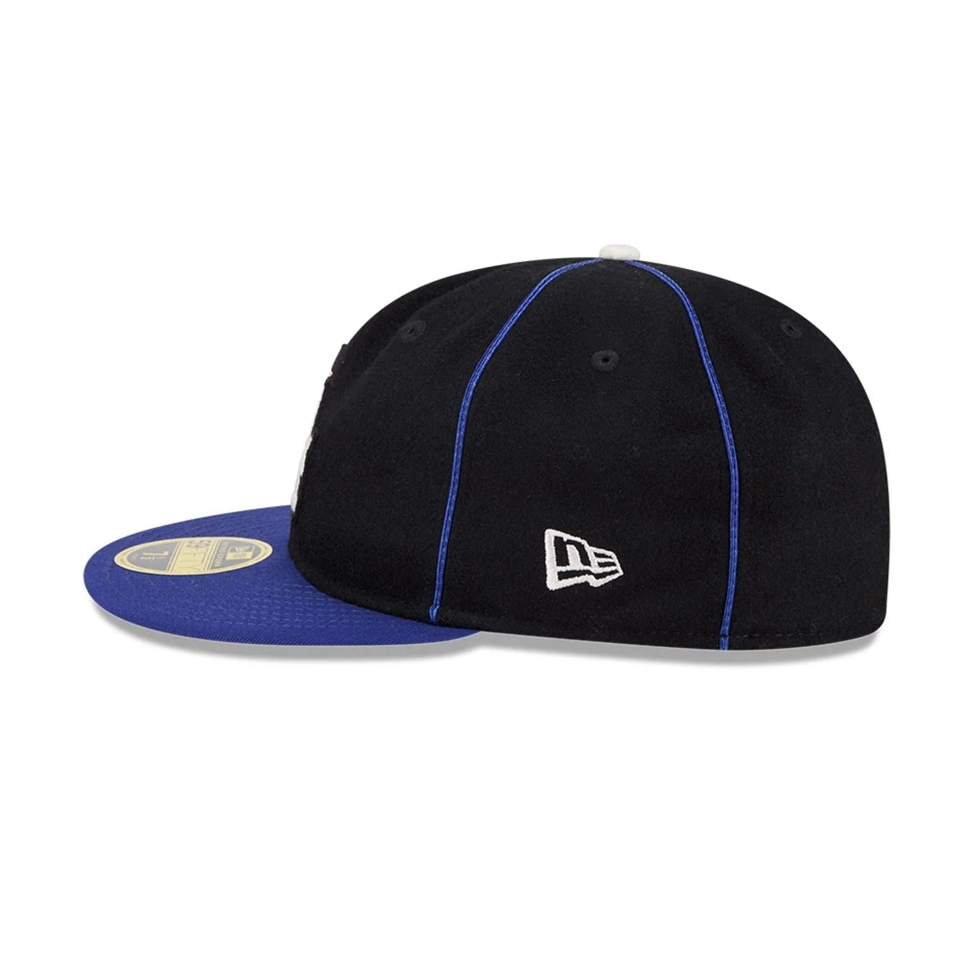 LA Dodgers MLB Felt Logo Dark Blue Retro Crown 59FIFTY Fitted Cap - Image 5