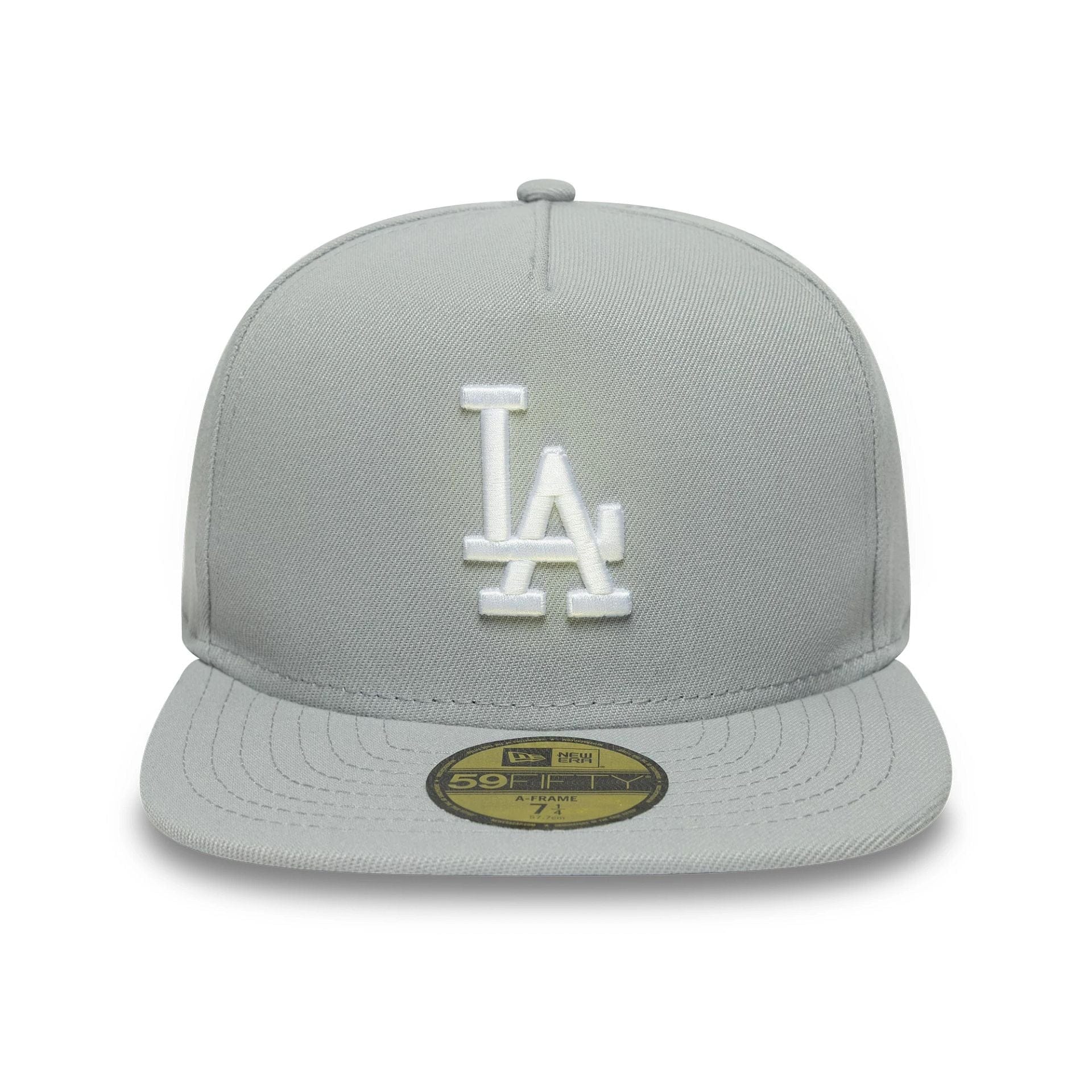 LA Dodgers MLB Flat Grey 59FIFTY A-Frame Fitted Cap - Image 3