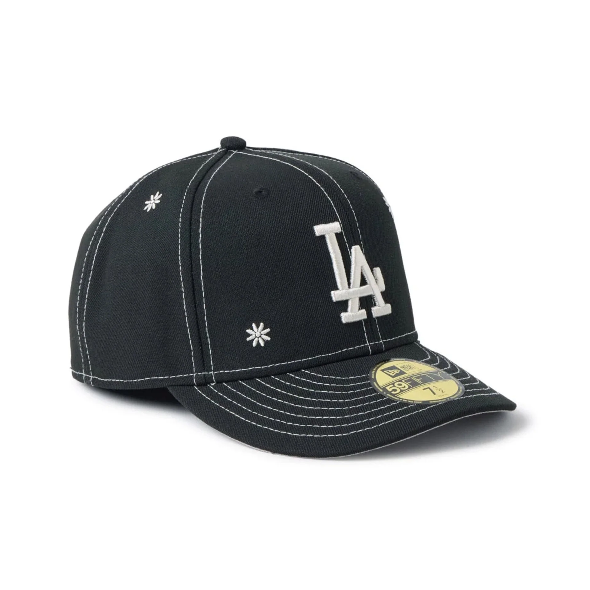 LA Dodgers MLB Floral Black 59FIFTY Fitted Cap - Image 4