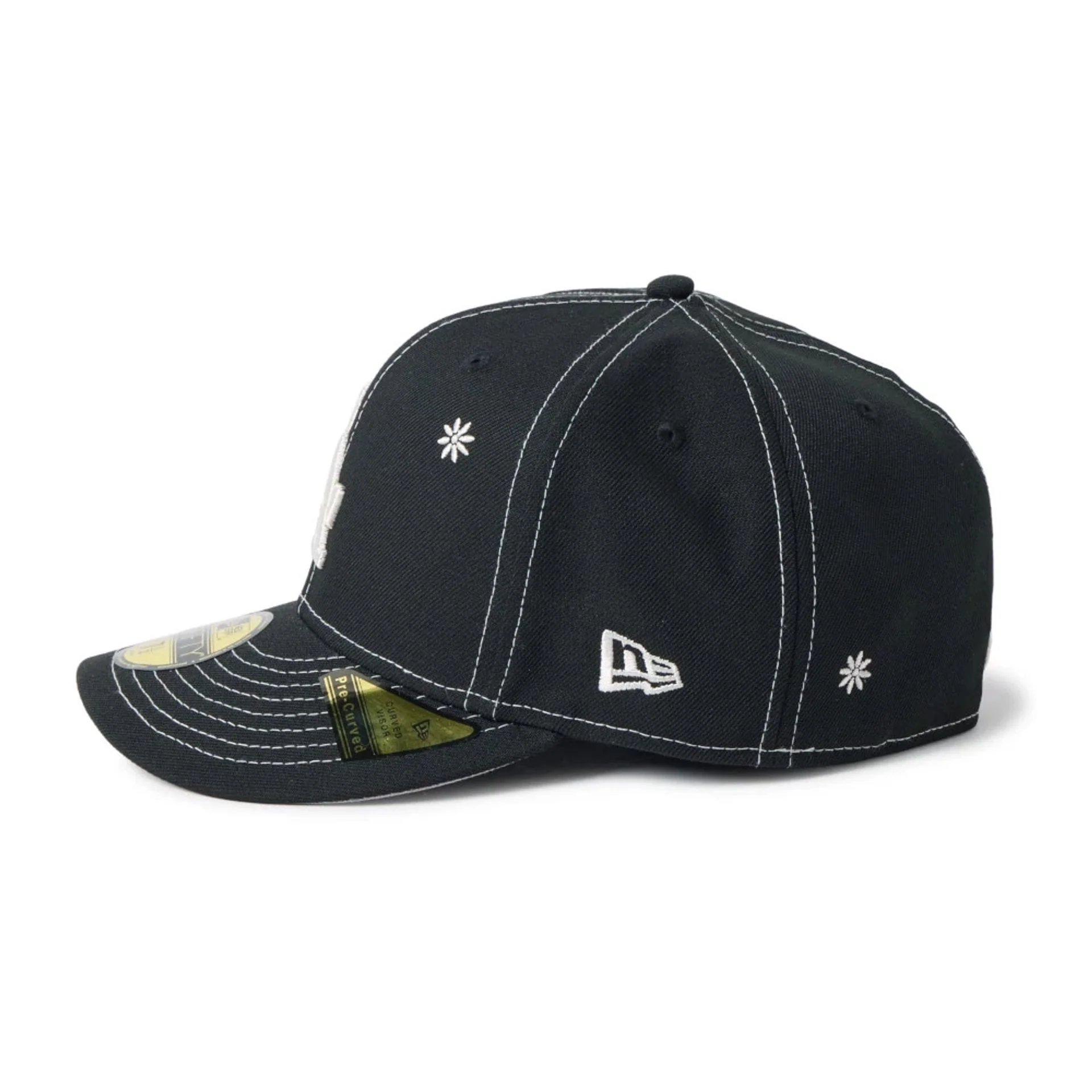 LA Dodgers MLB Floral Black 59FIFTY Fitted Cap - Image 7