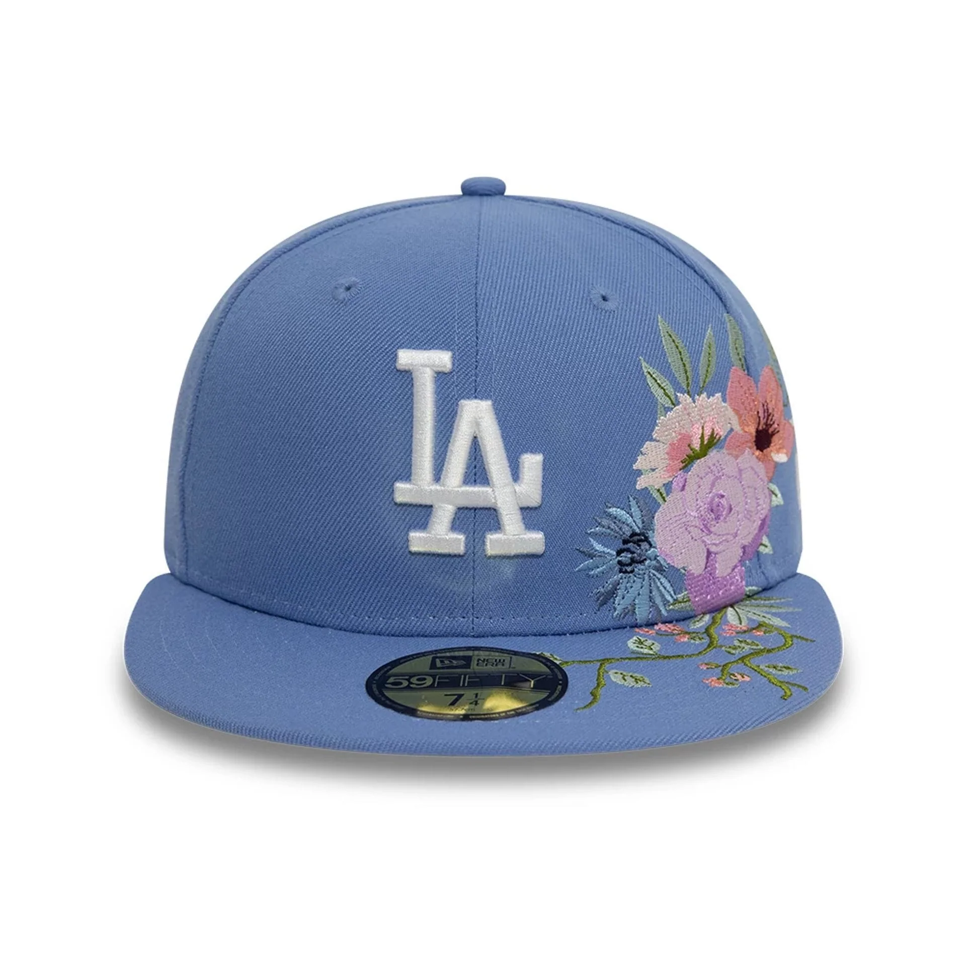 LA Dodgers MLB Floral Blue 59FIFTY Fitted Cap - Image 3