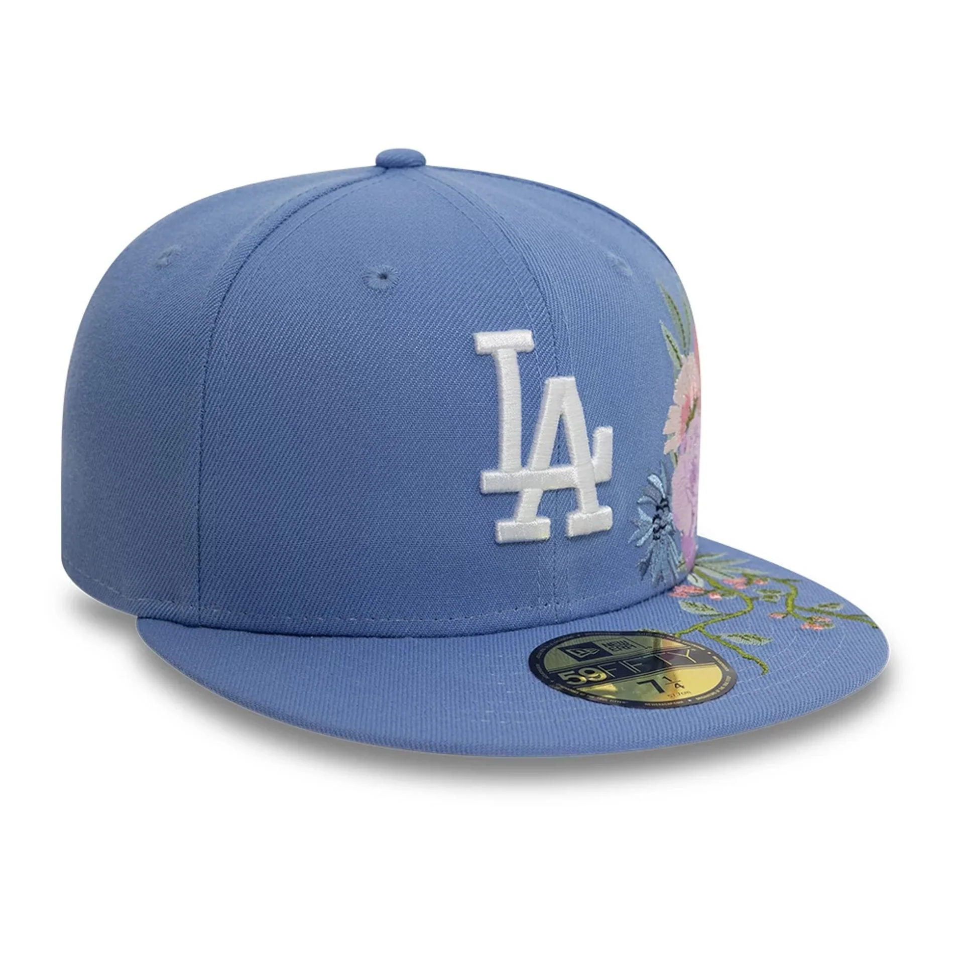 LA Dodgers MLB Floral Blue 59FIFTY Fitted Cap - Image 4