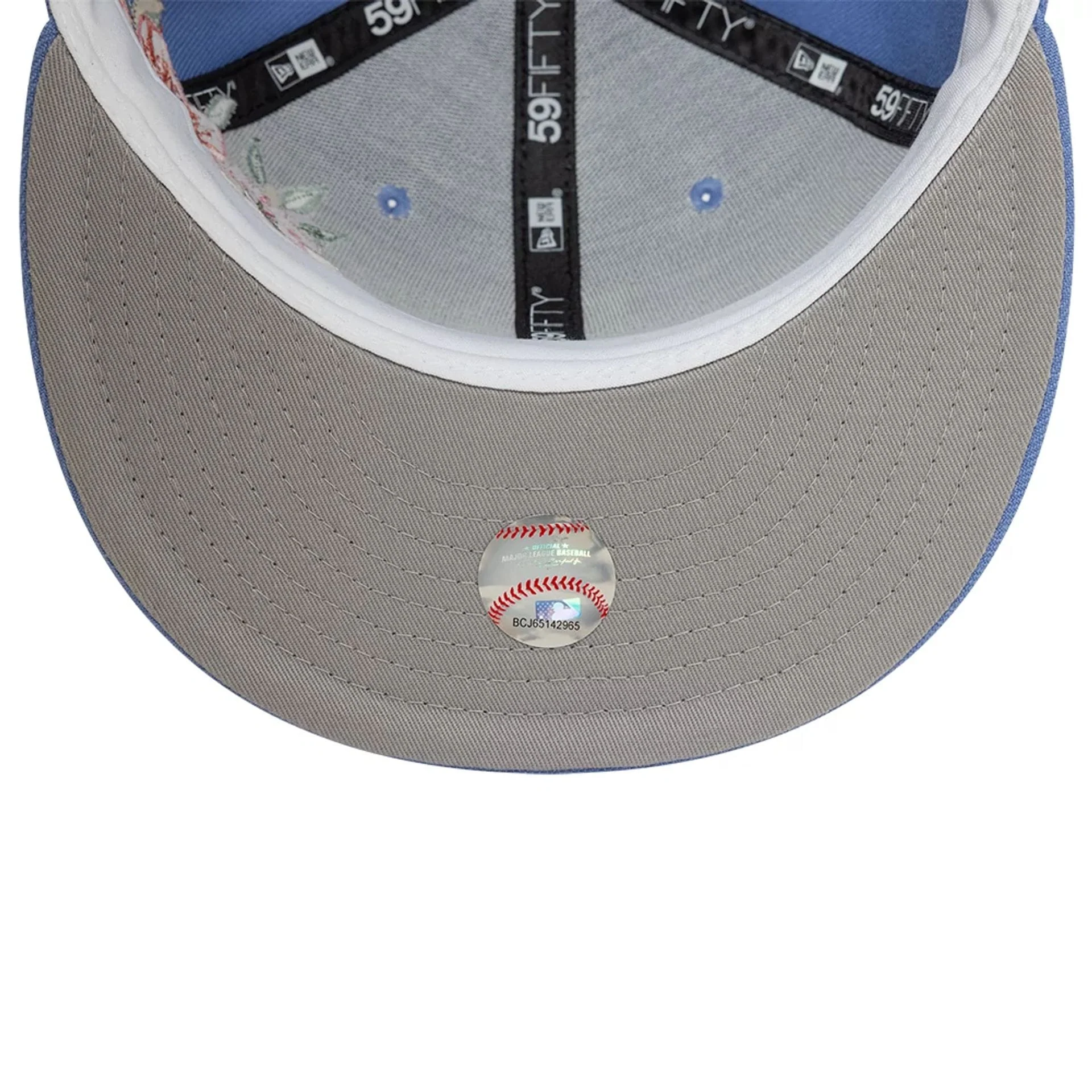 LA Dodgers MLB Floral Blue 59FIFTY Fitted Cap - Image 5